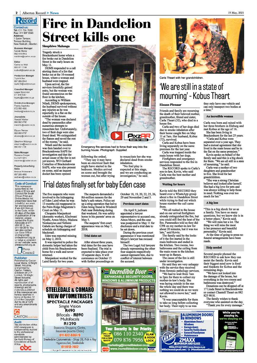 Alberton Record 21 May 2021 page 2