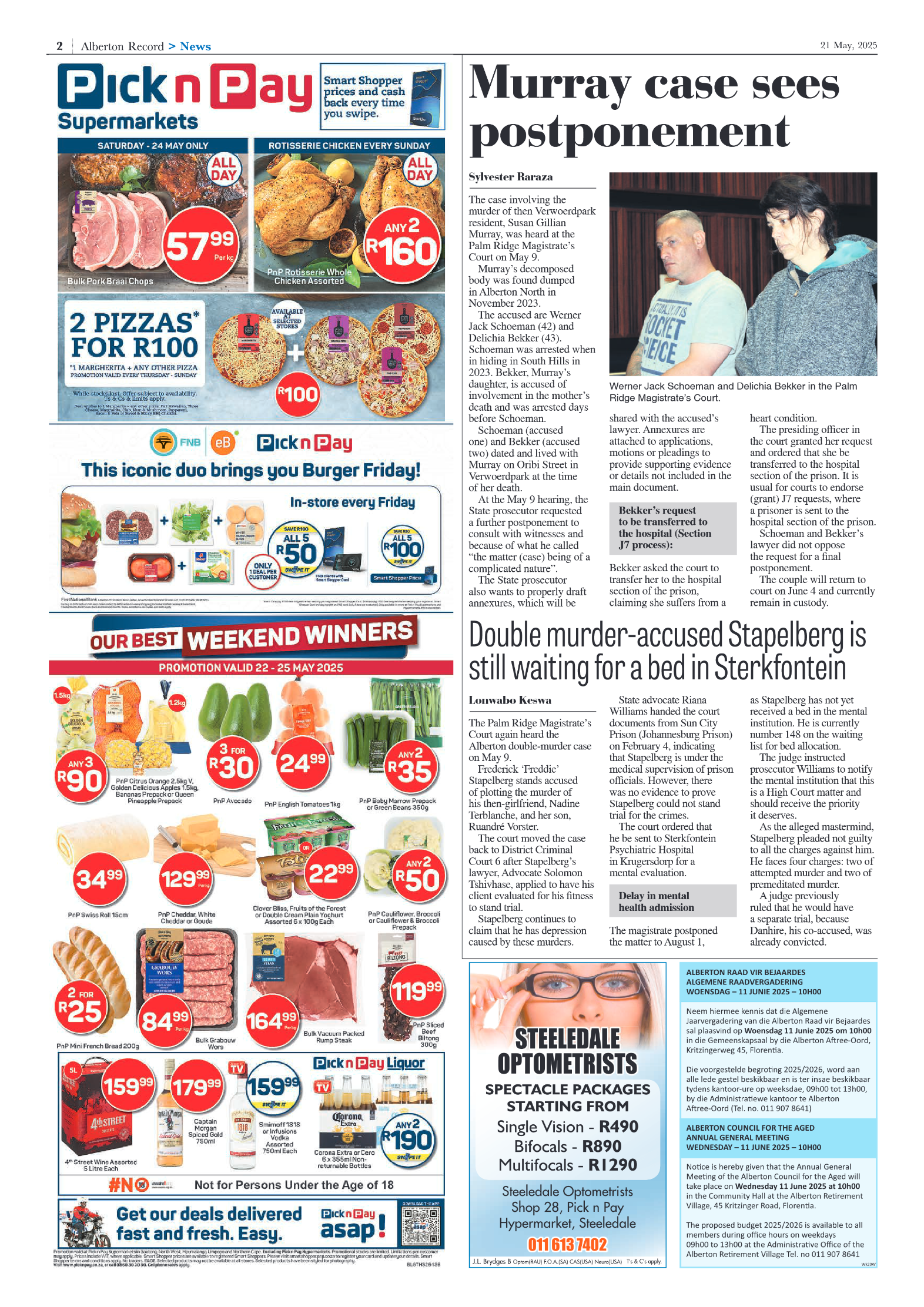 Alberton Record 21 May 2025 page 2