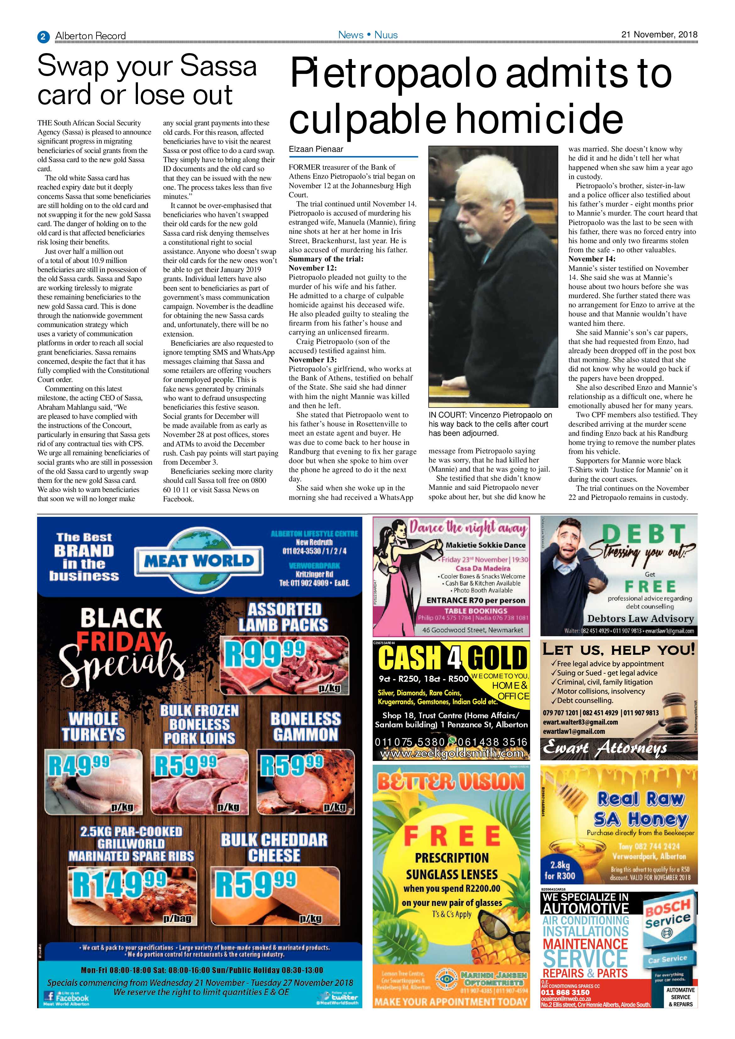 Alberton Record 21 November 2018 page 2