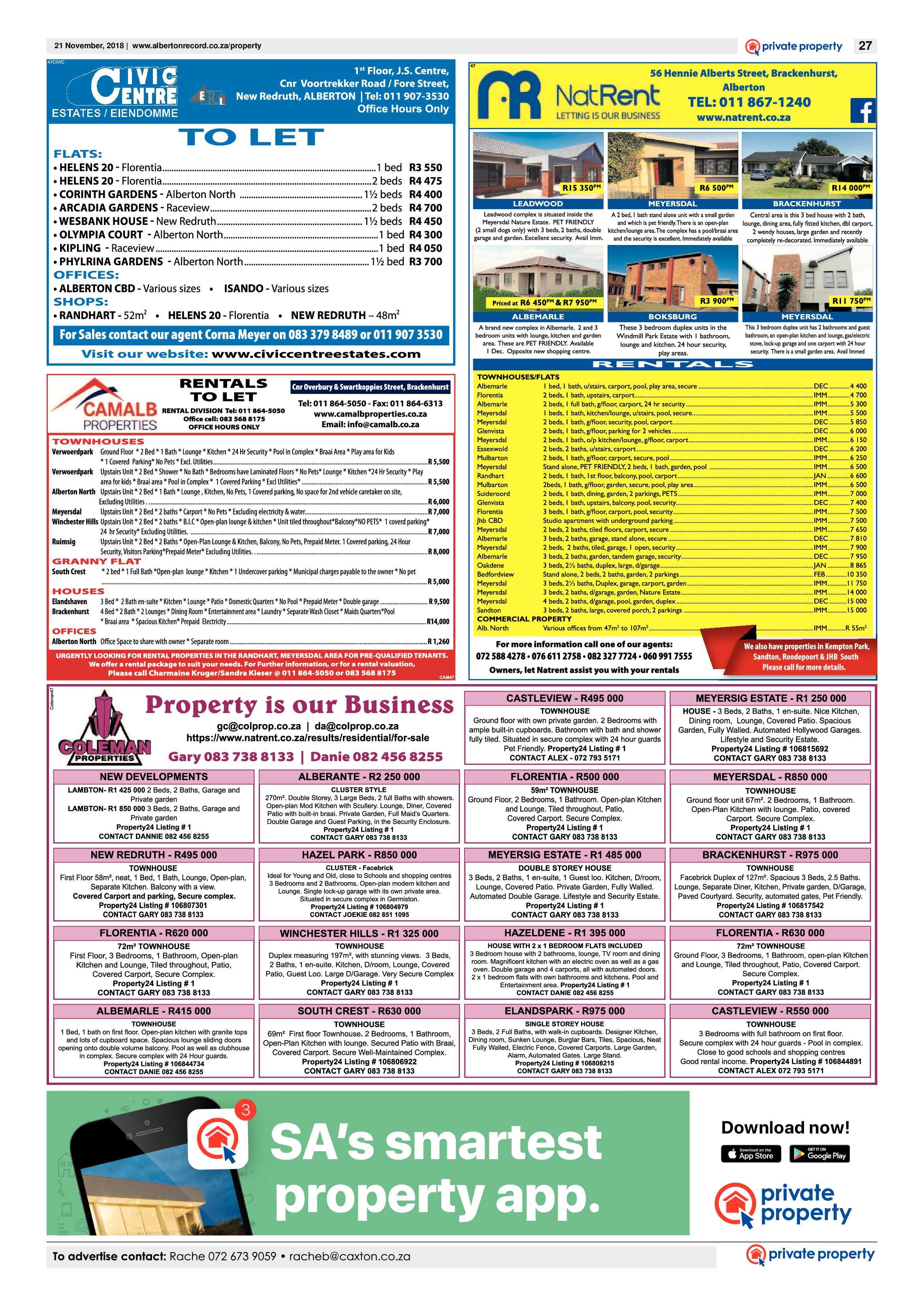 Alberton Record 21 November 2018 page 27