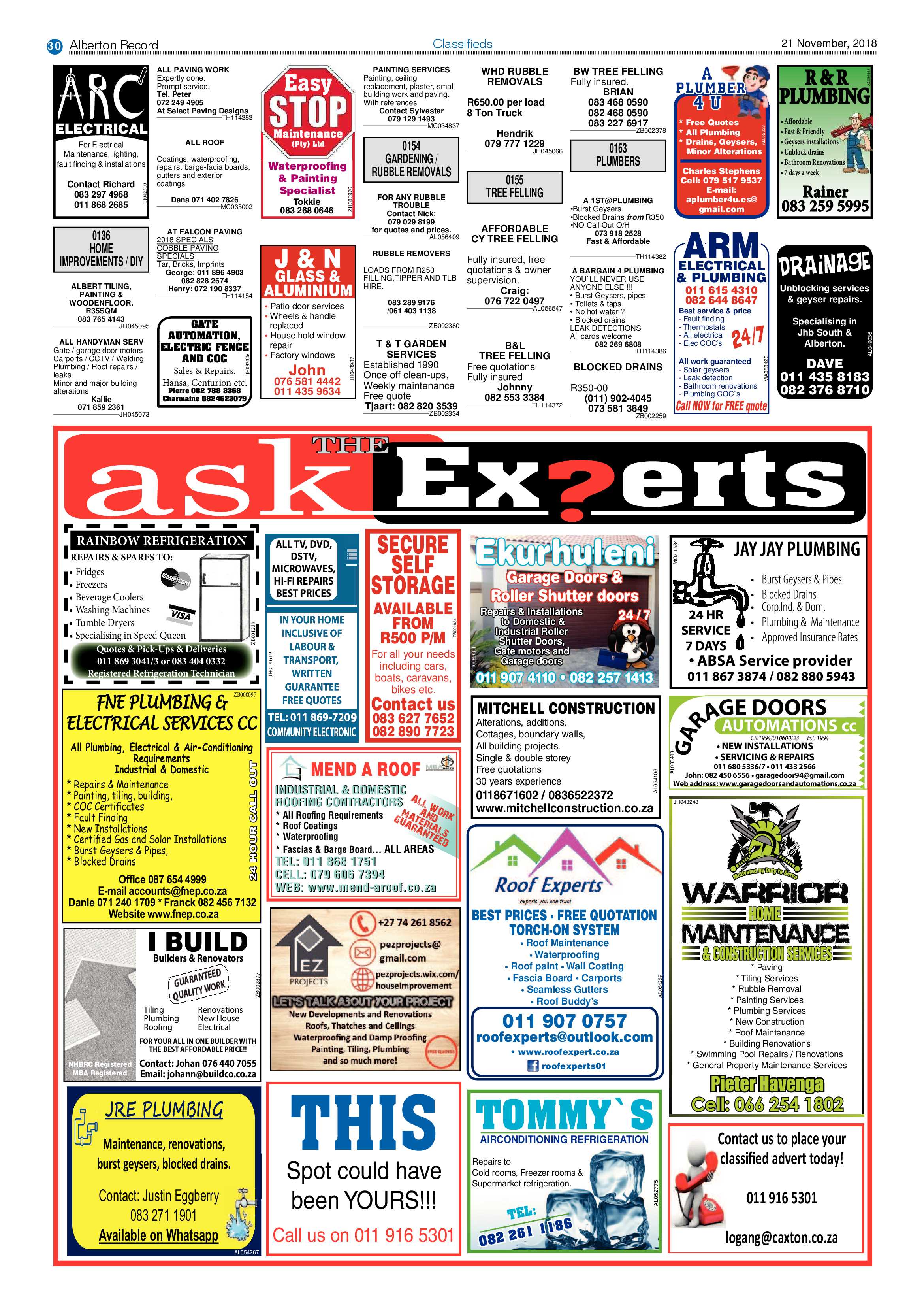 Alberton Record 21 November 2018 page 30