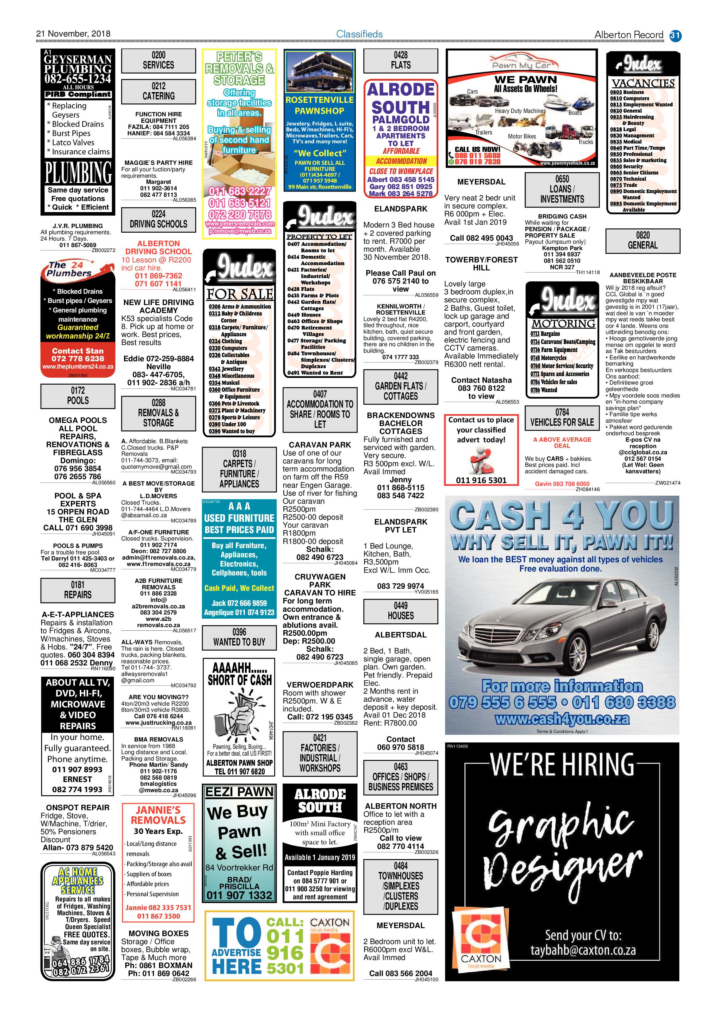 Alberton Record 21 November 2018 page 31