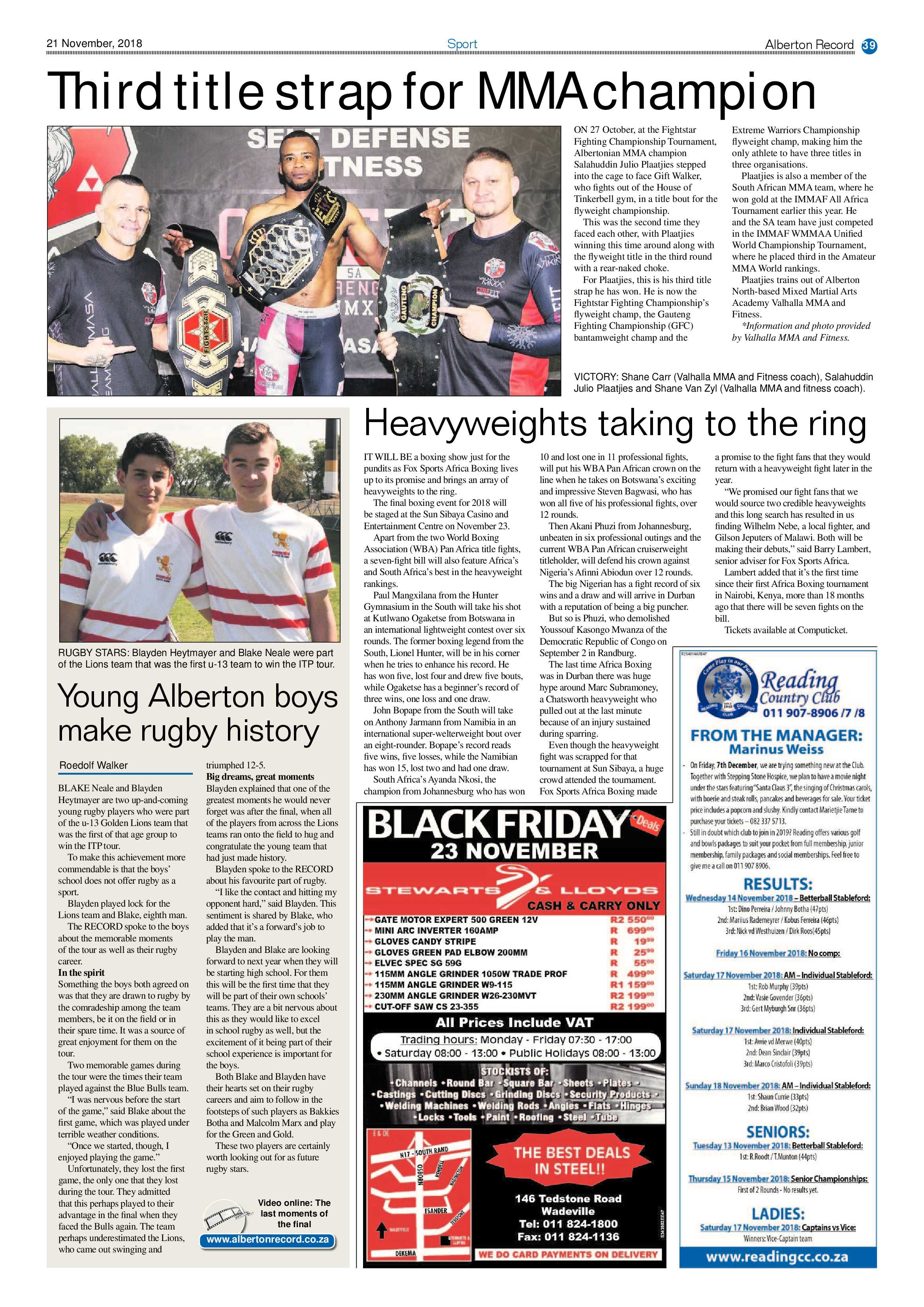 Alberton Record 21 November 2018 page 39