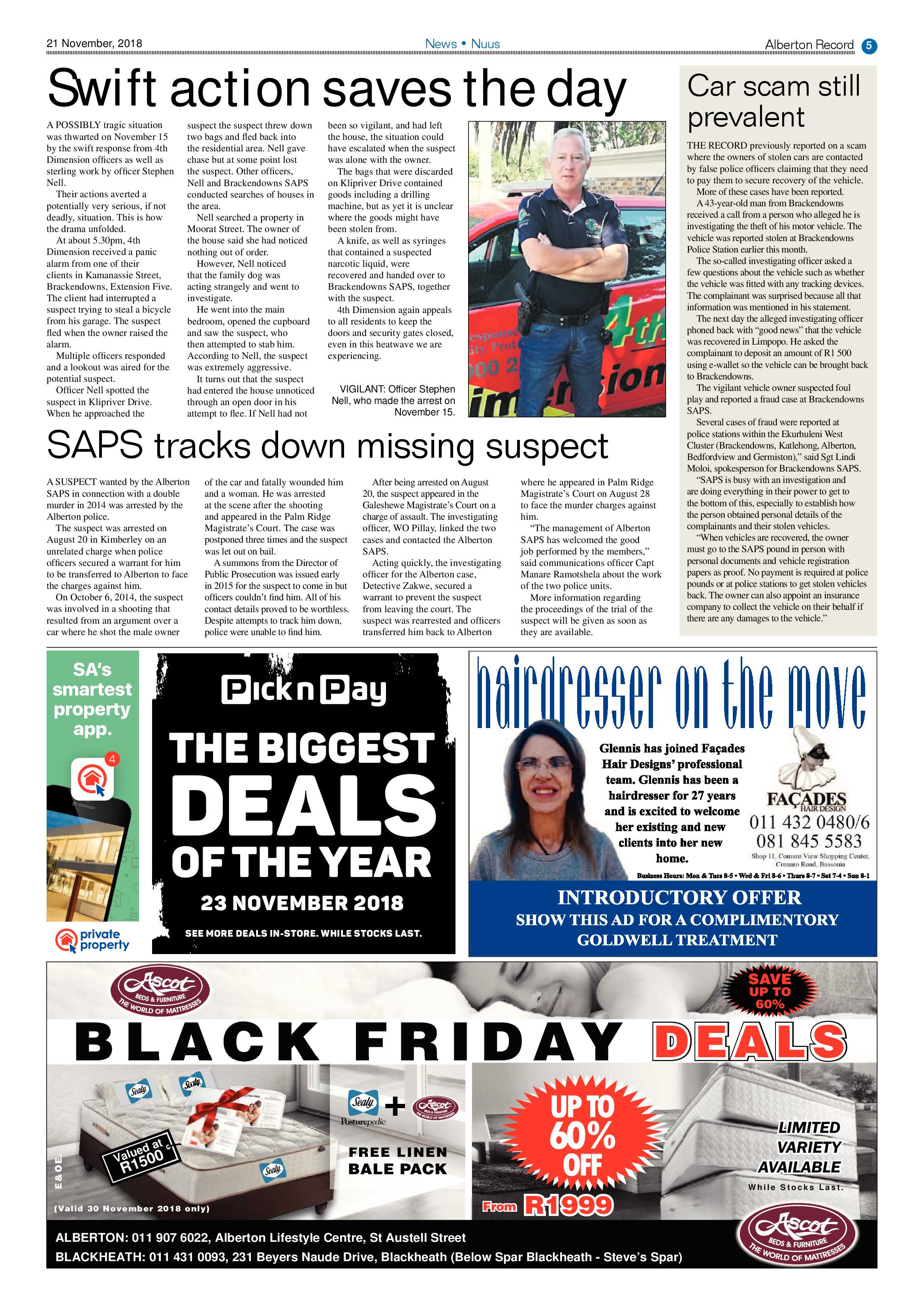 Alberton Record 21 November 2018 page 5