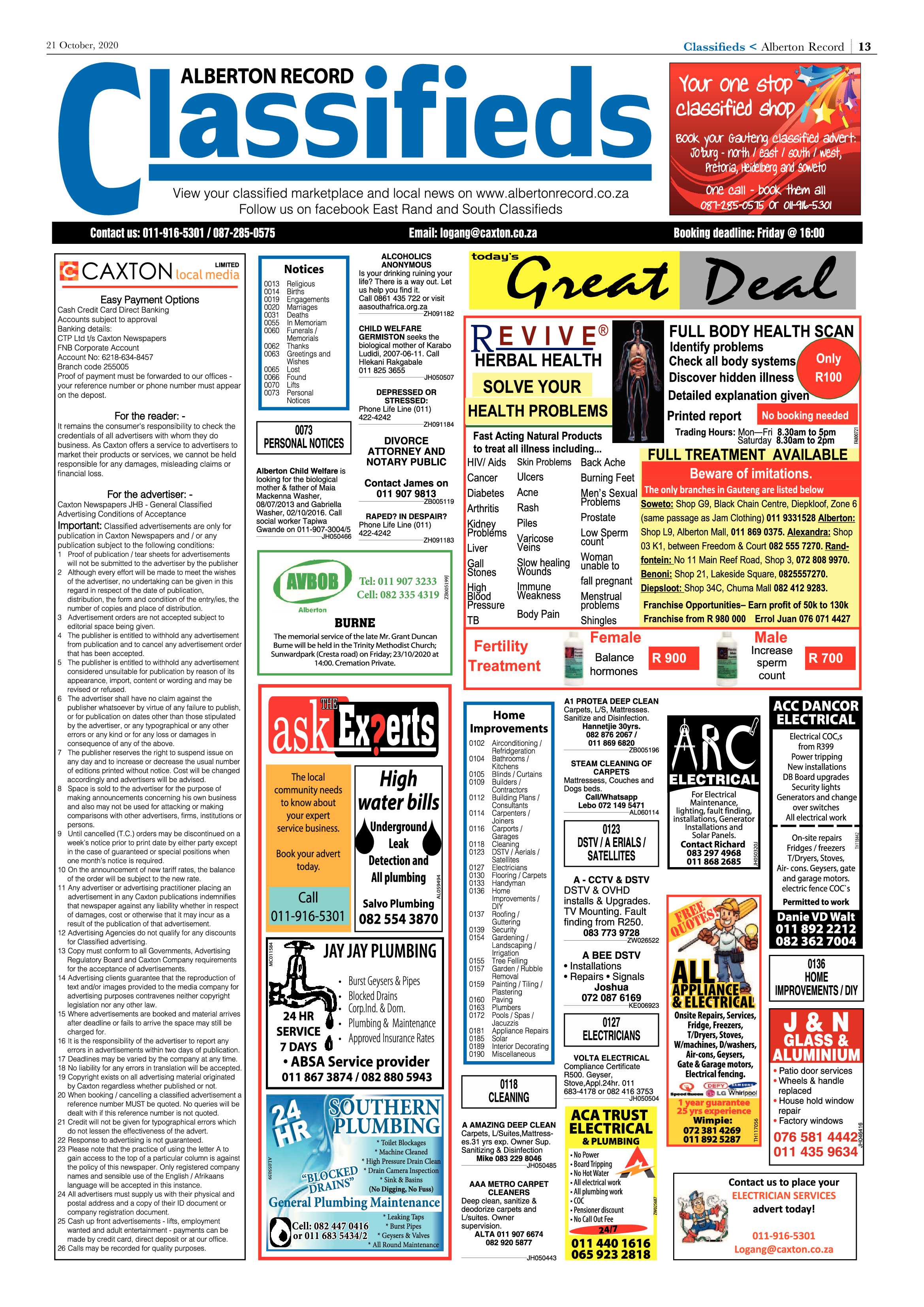 Alberton Record 21 October 2020 page 13