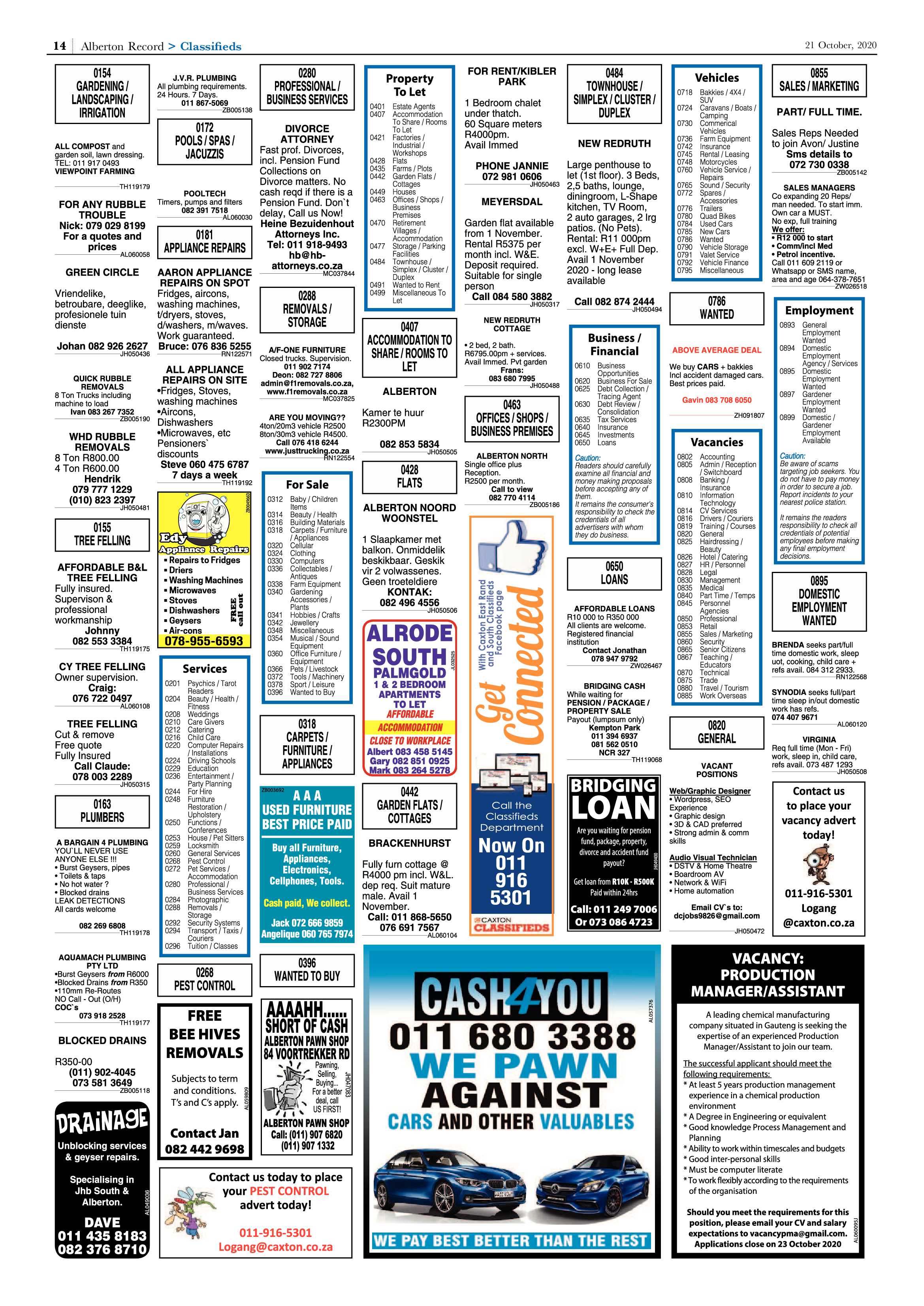 Alberton Record 21 October 2020 page 14