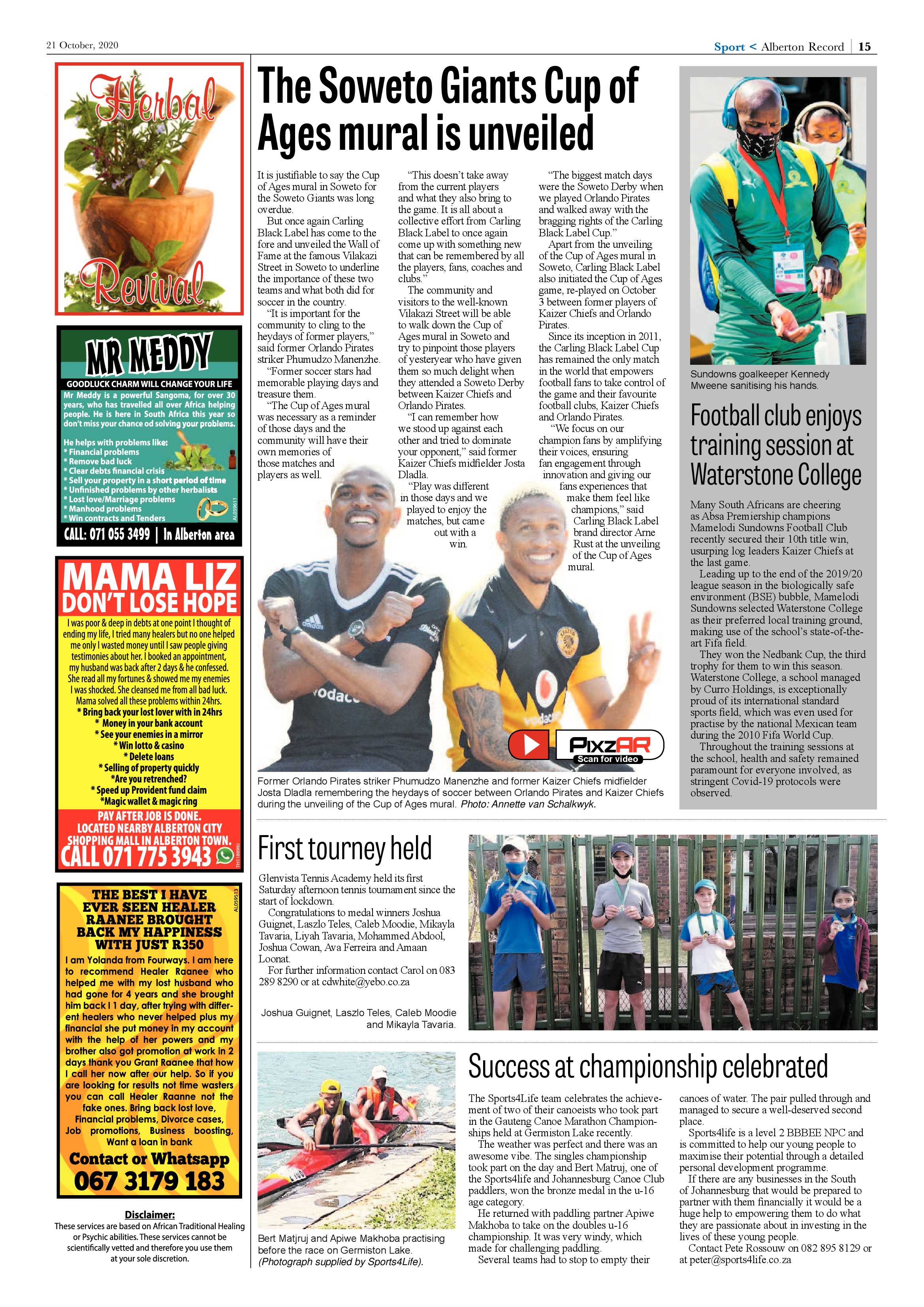 Alberton Record 21 October 2020 page 15
