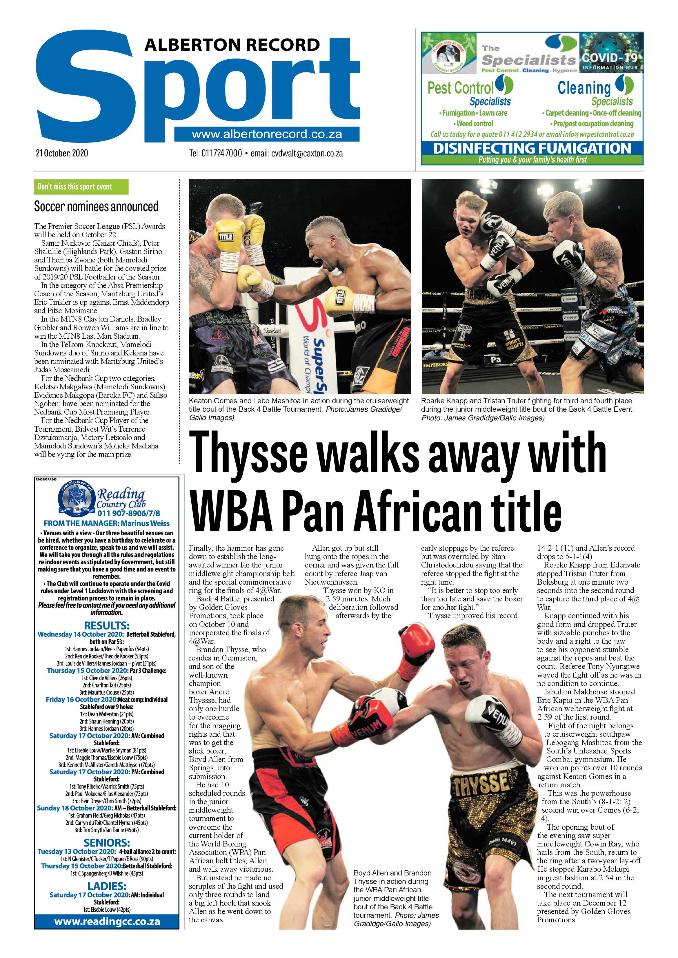 Alberton Record 21 October 2020 page 16