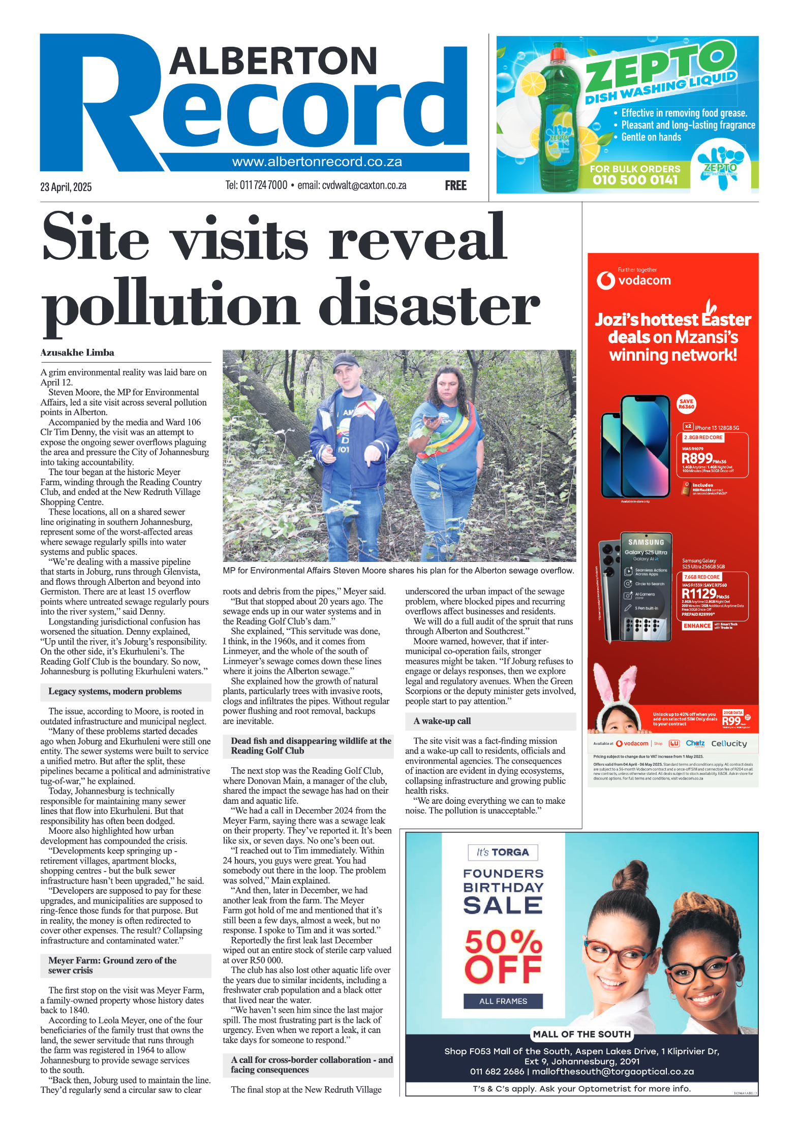 Alberton Record 22 April_2025 page 1