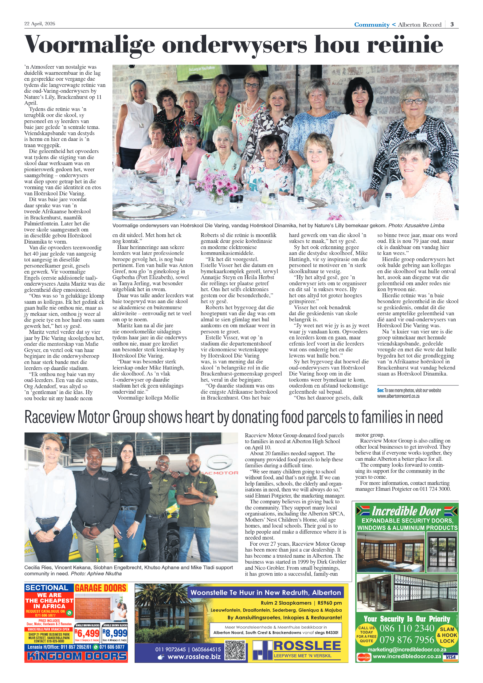 Alberton Record 22 April 2026 page 3