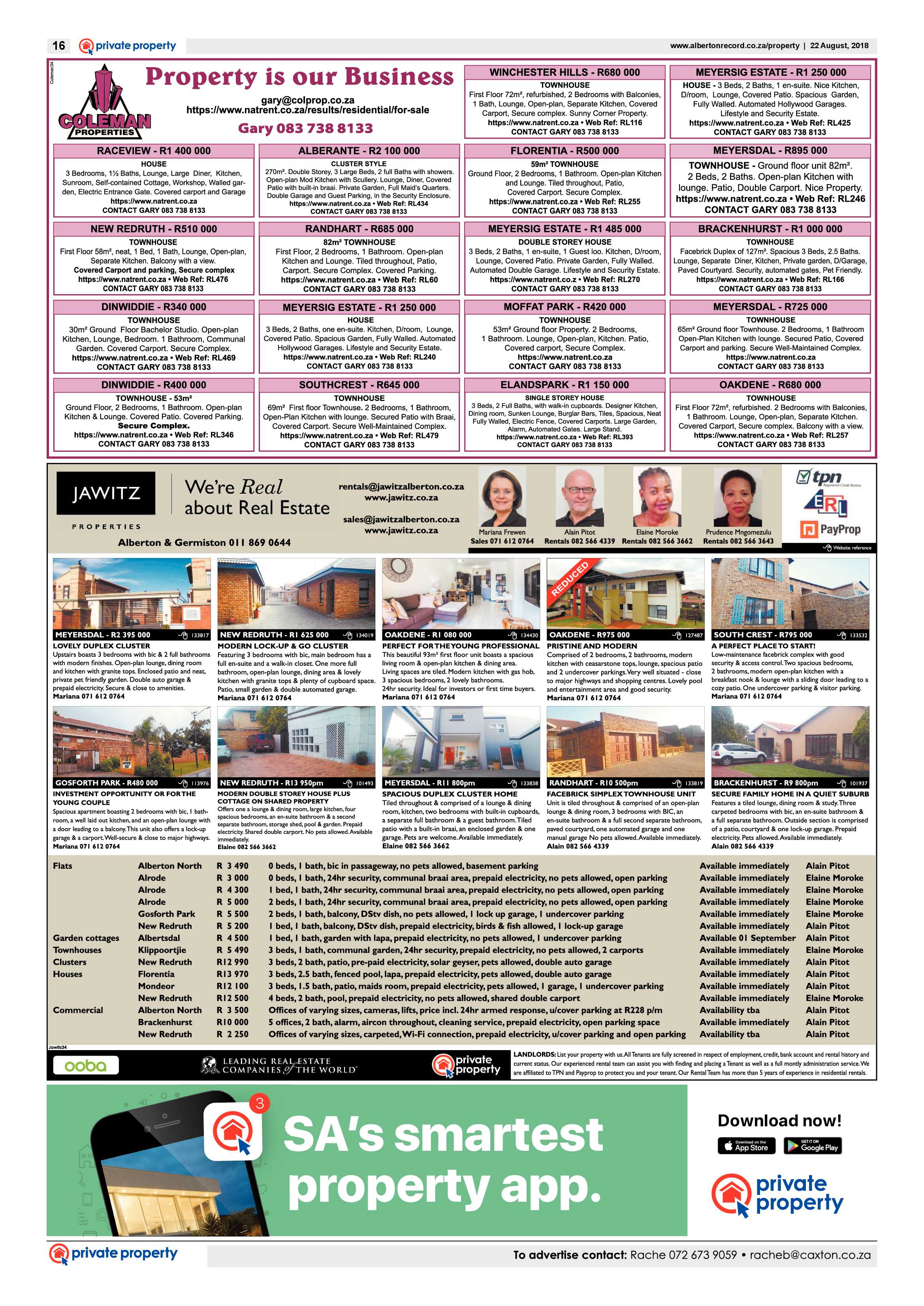 Alberton Record 22 August 2018 page 16