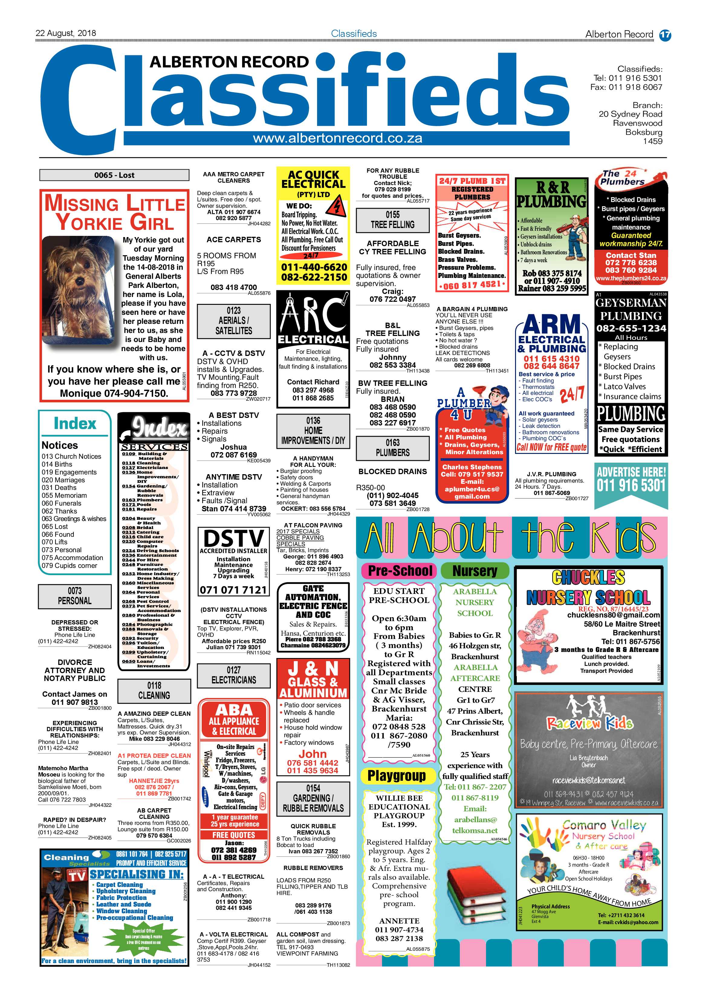 Alberton Record 22 August 2018 page 17