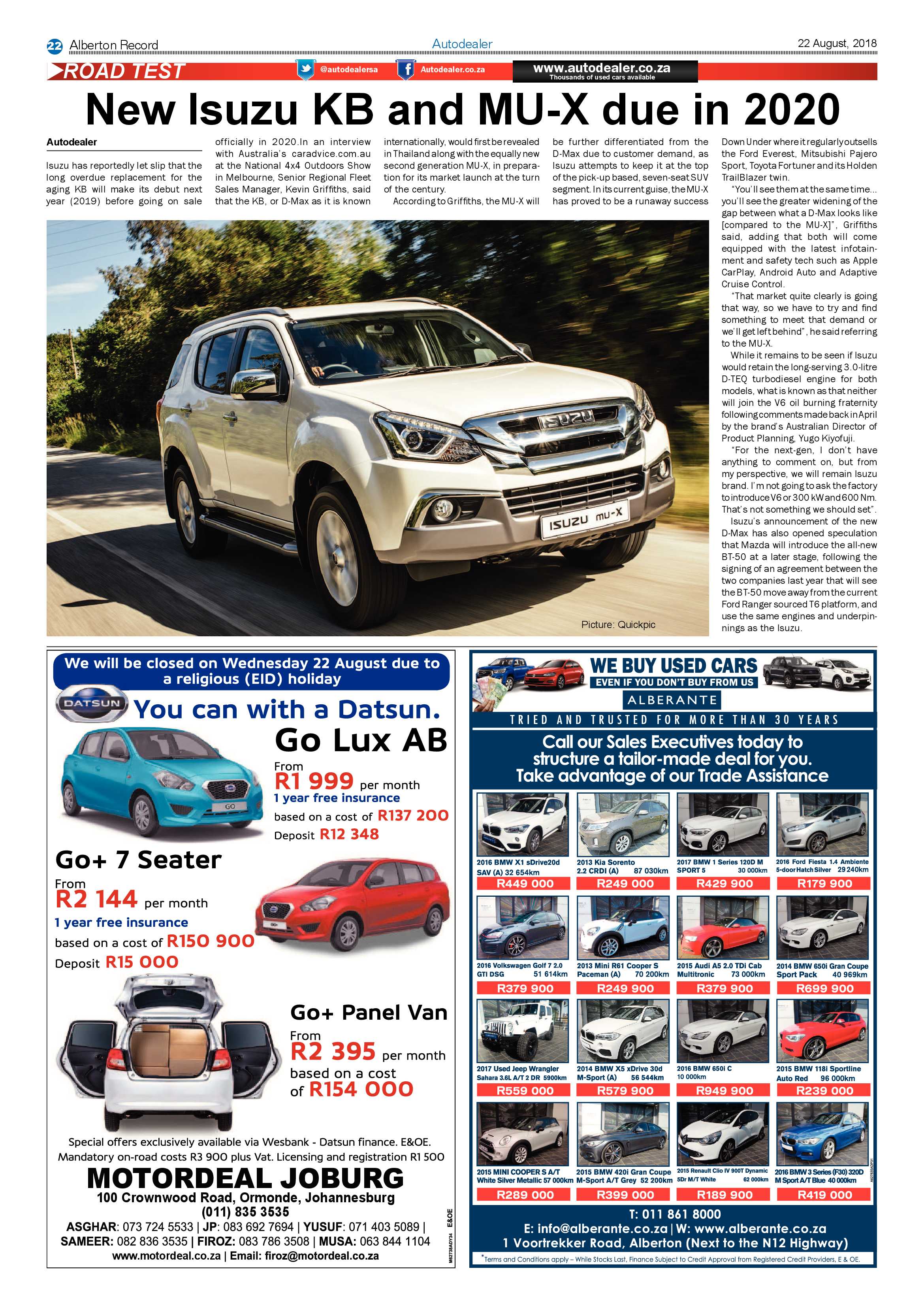 Alberton Record 22 August 2018 page 22