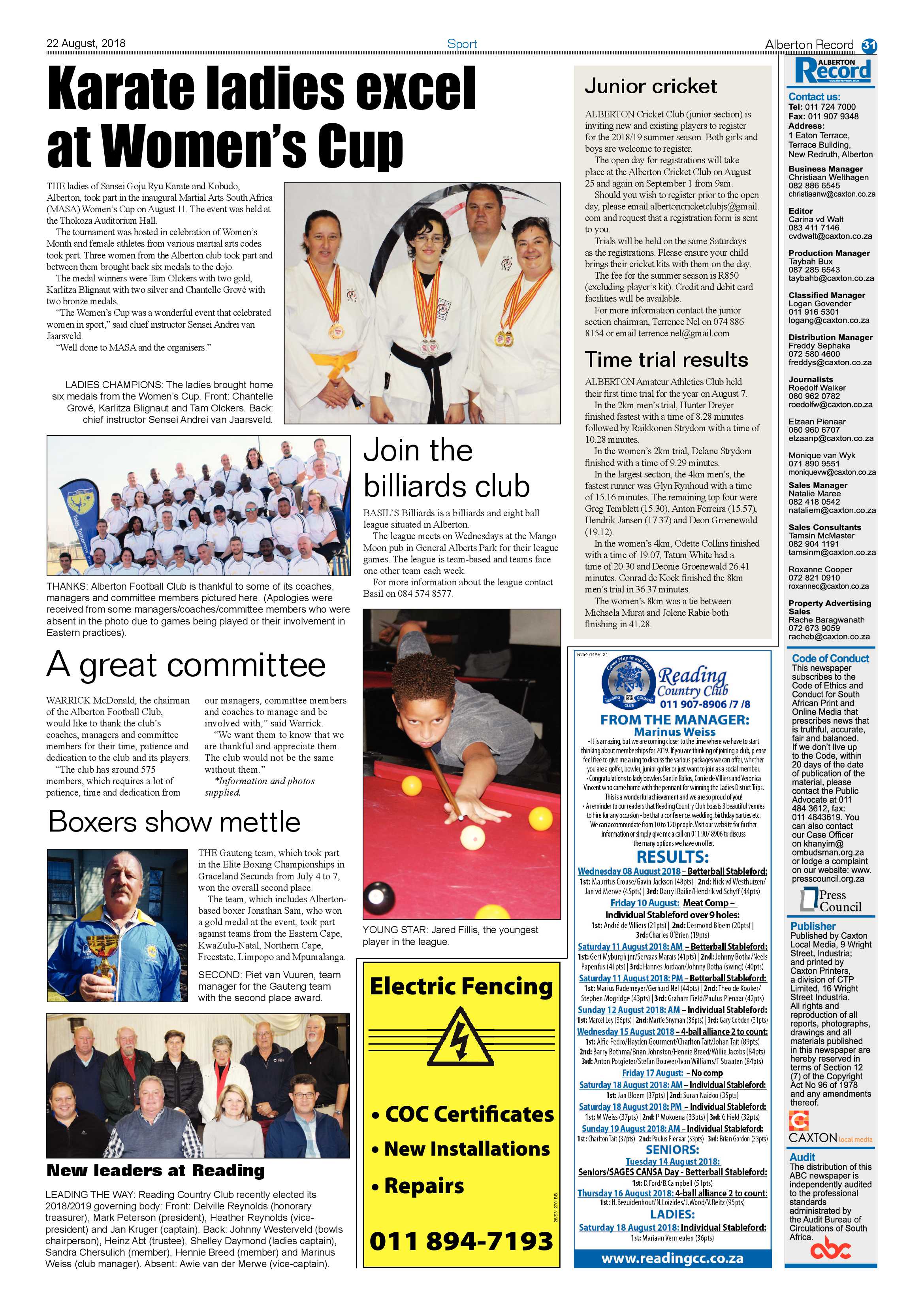 Alberton Record 22 August 2018 page 31