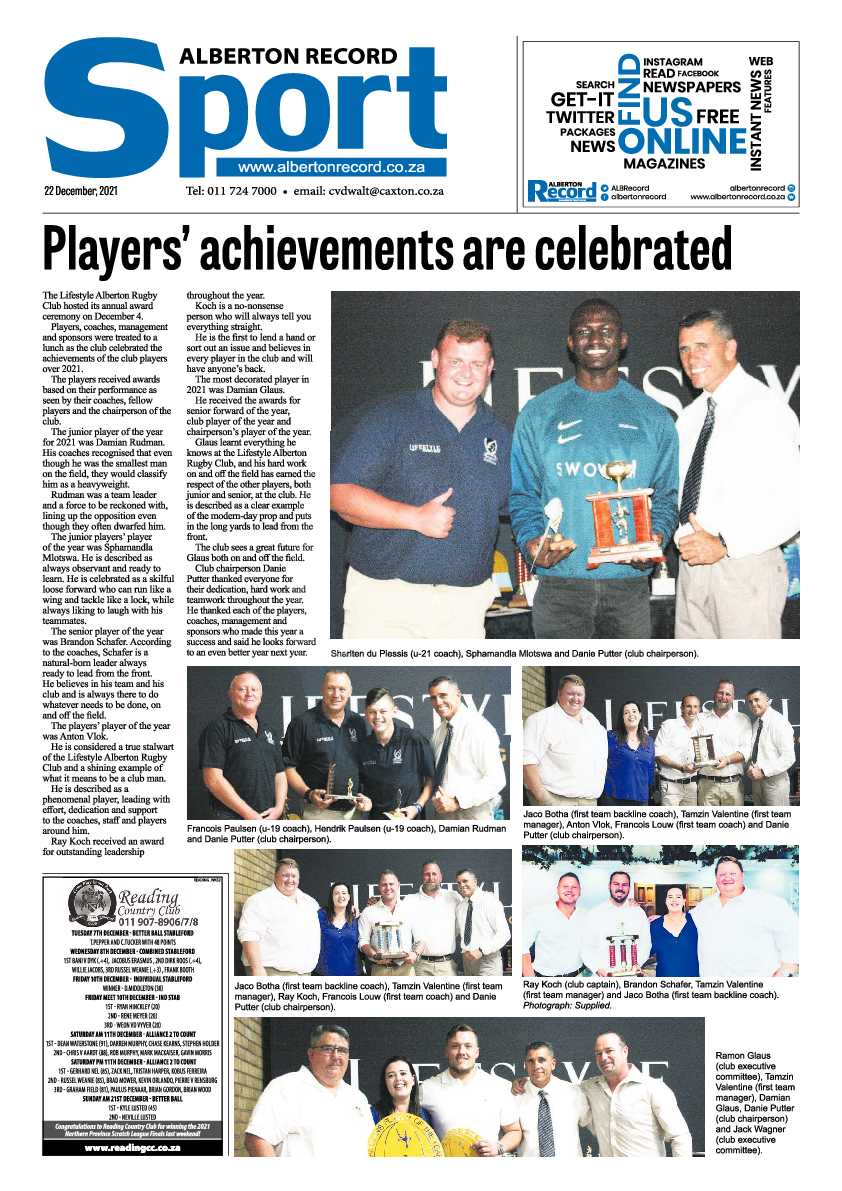 Alberton Record 22 December 2021 page 12