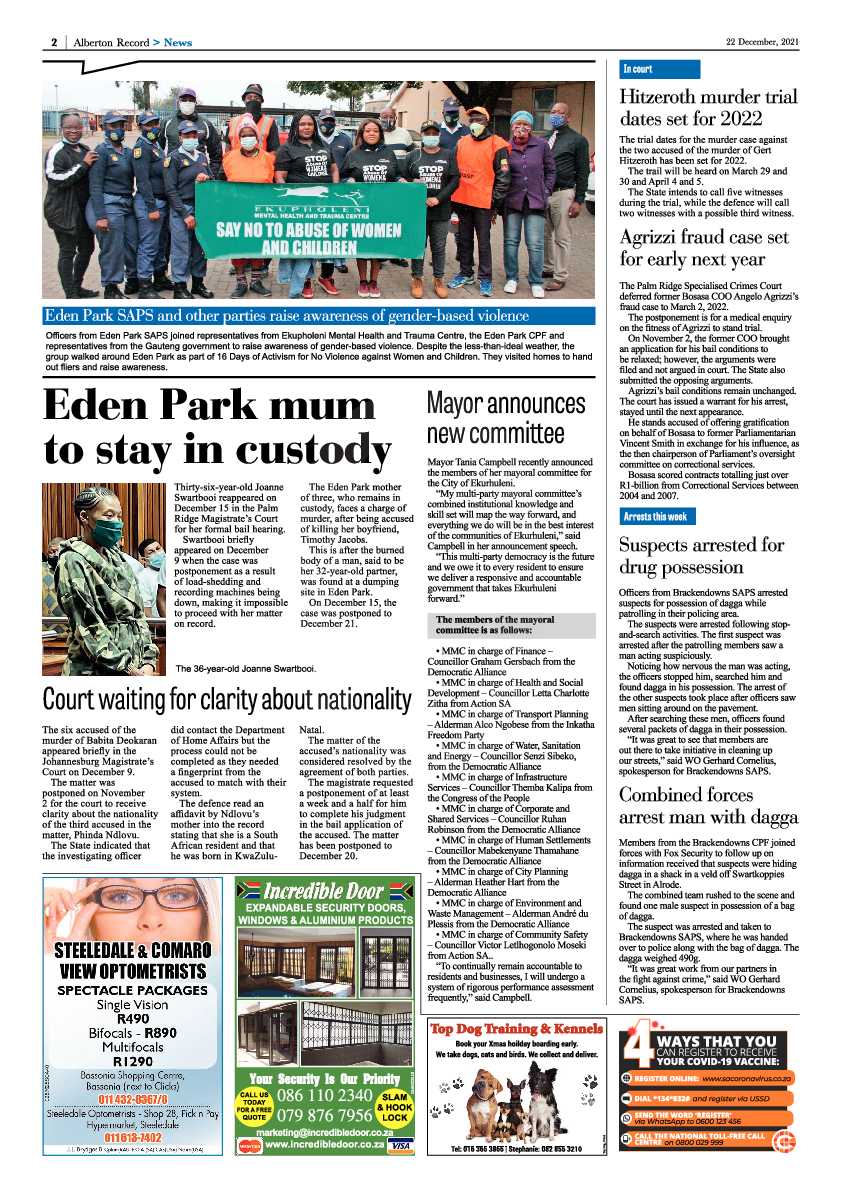 Alberton Record 22 December 2021 page 2