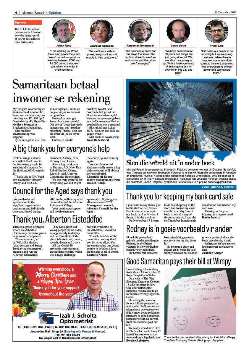 Alberton Record 22 December 2021 page 4