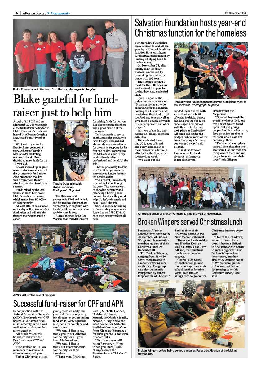 Alberton Record 22 December 2021 page 6