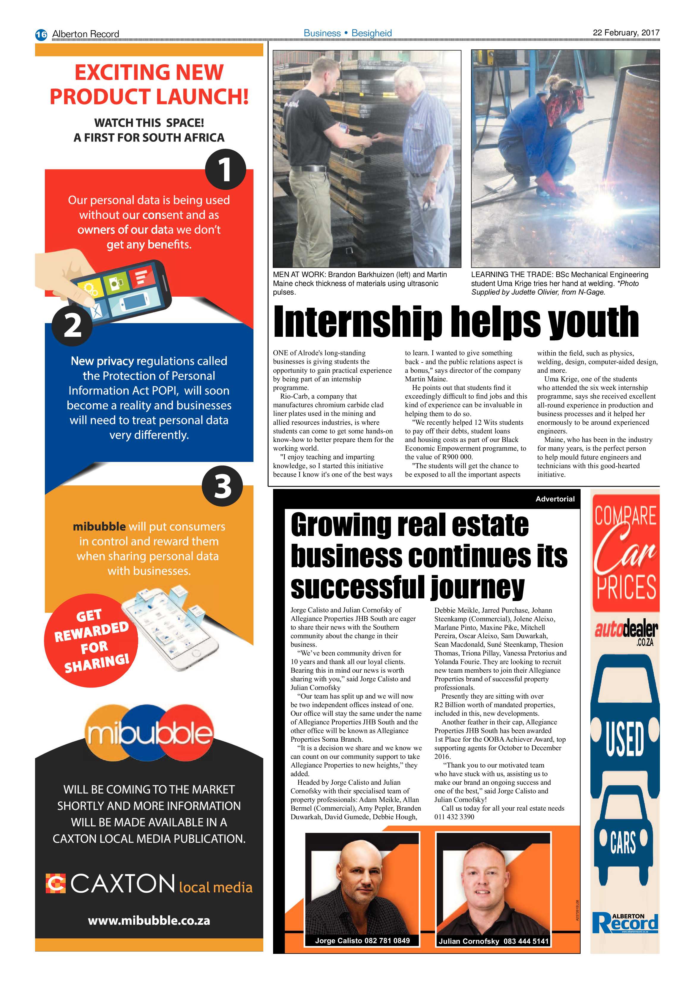 Alberton Record 22 February 2017 page 16