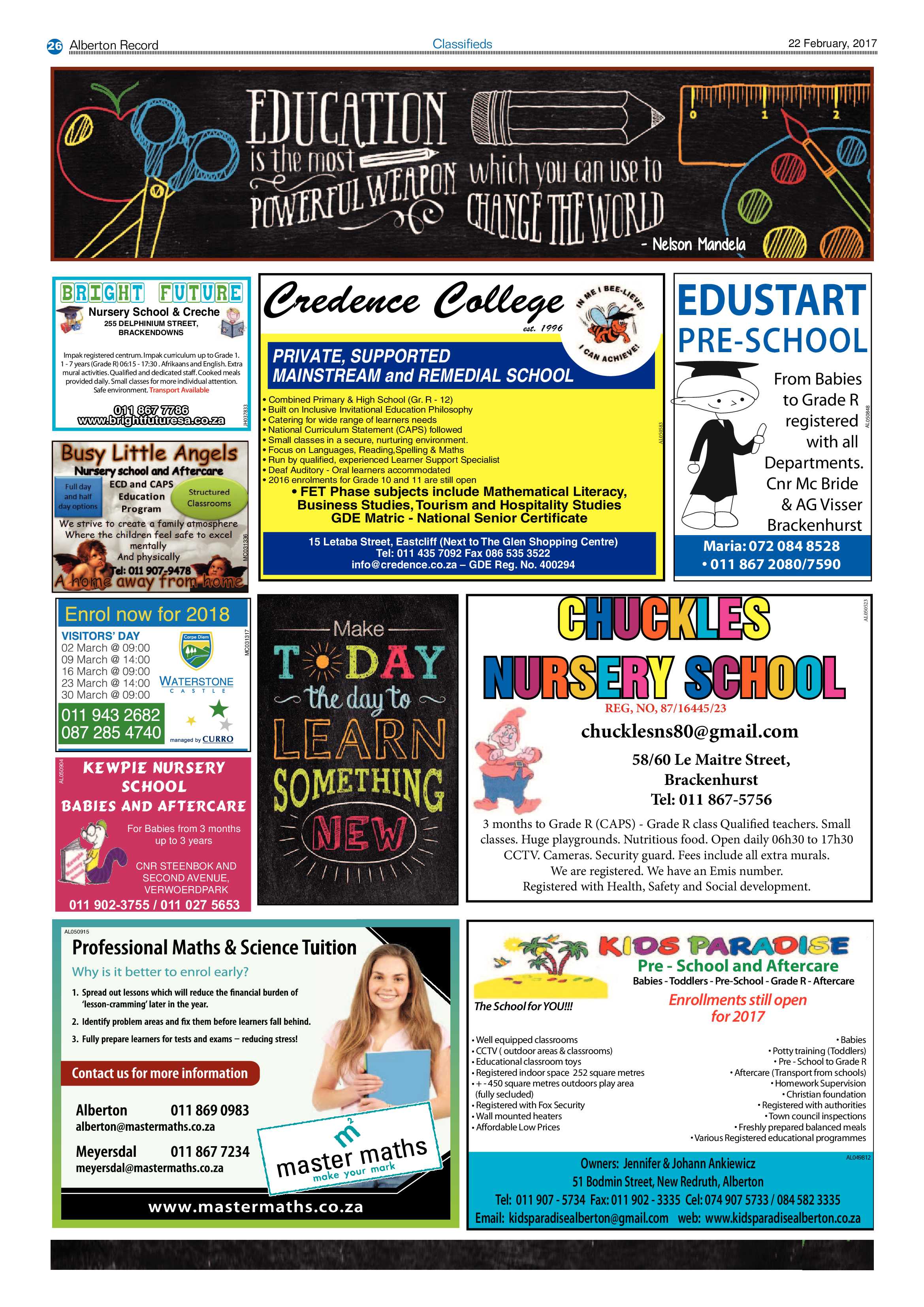 Alberton Record 22 February 2017 page 26