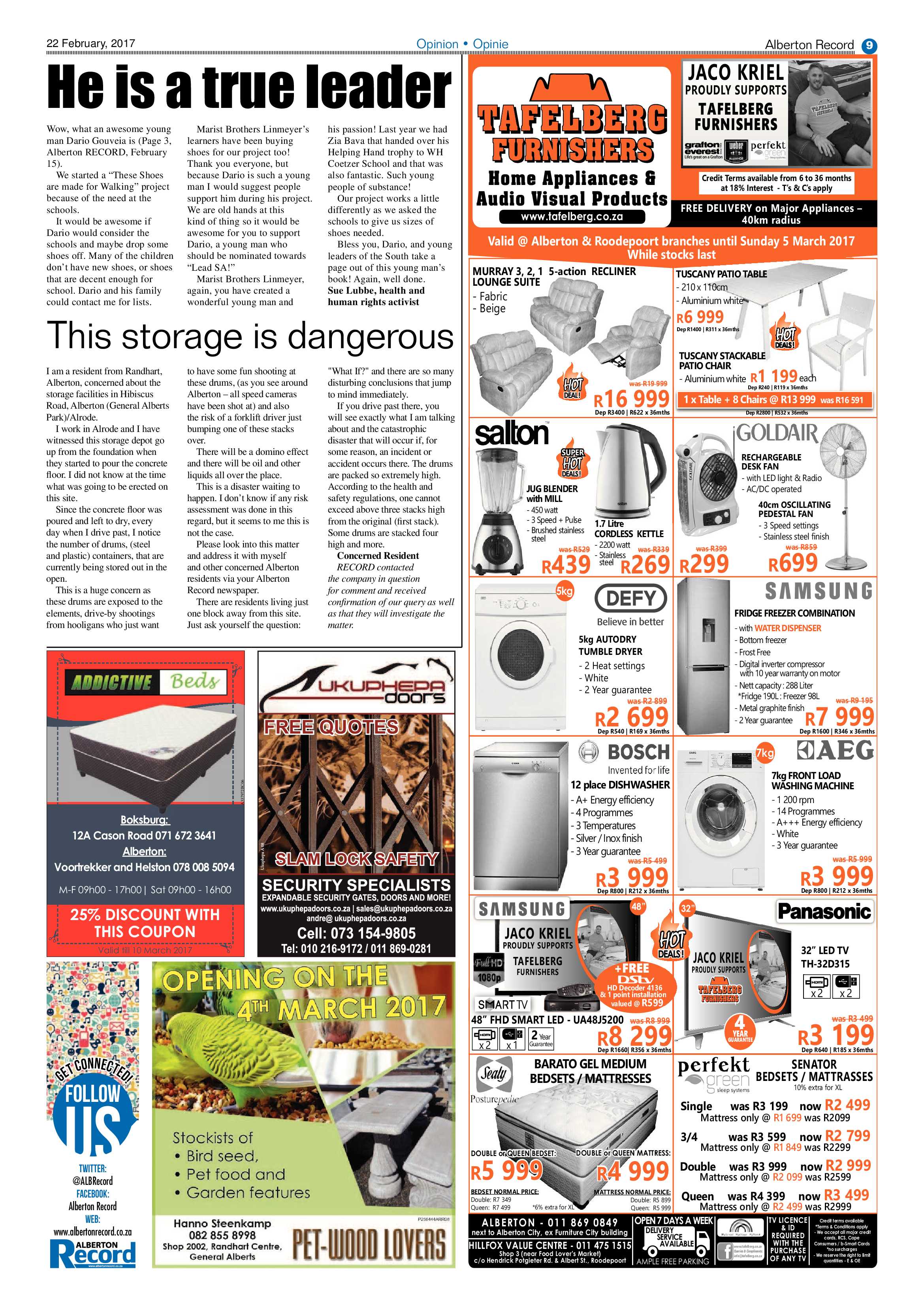 Alberton Record 22 February 2017 page 9