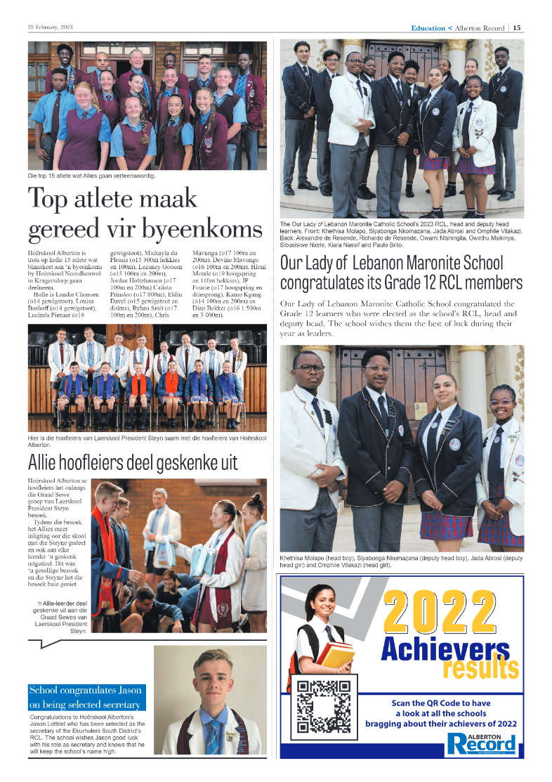 Alberton Record 22 February 2023 page 15