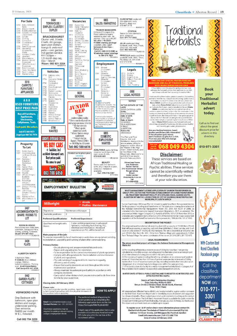 Alberton Record 22 February 2023 page 19