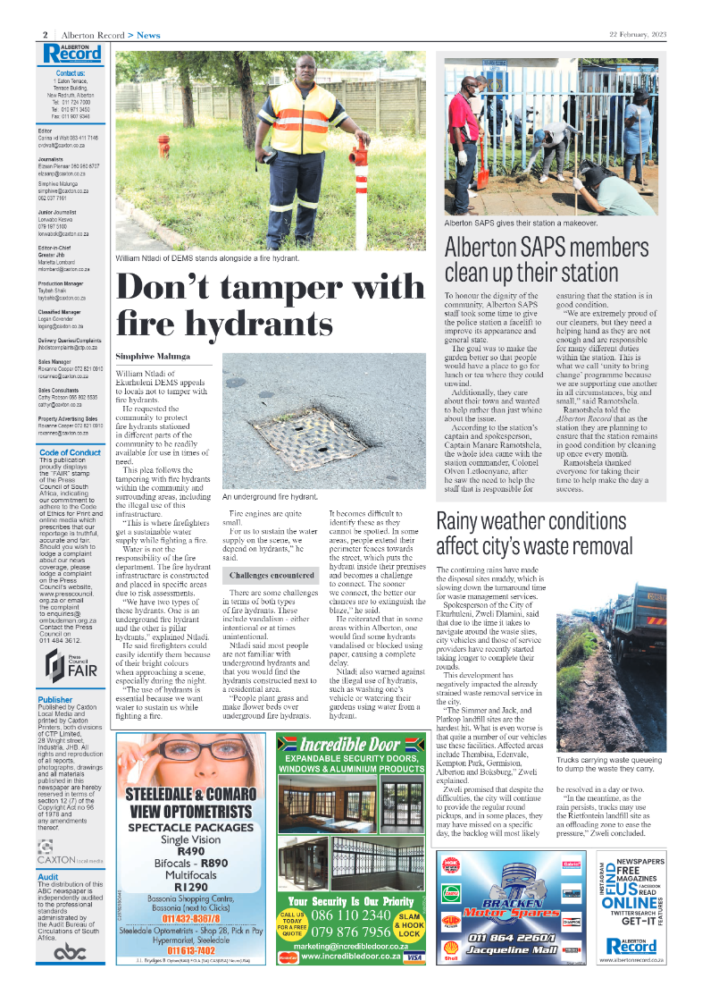 Alberton Record 22 February 2023 page 2