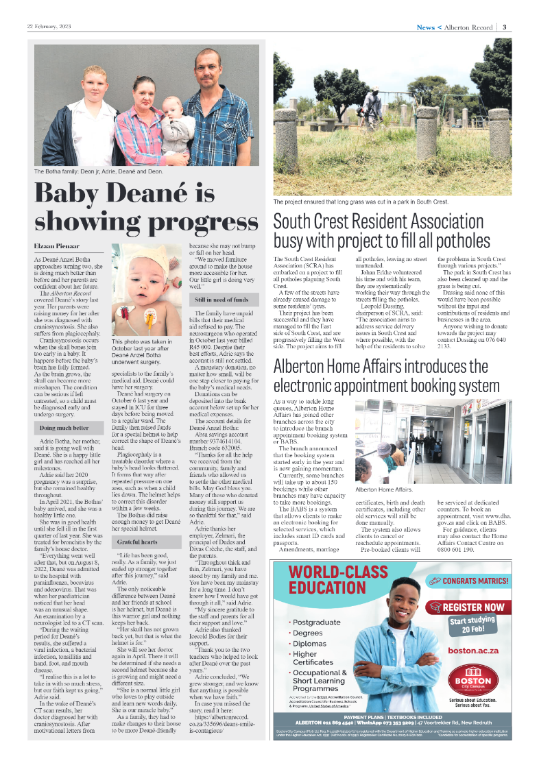 Alberton Record 22 February 2023 page 3