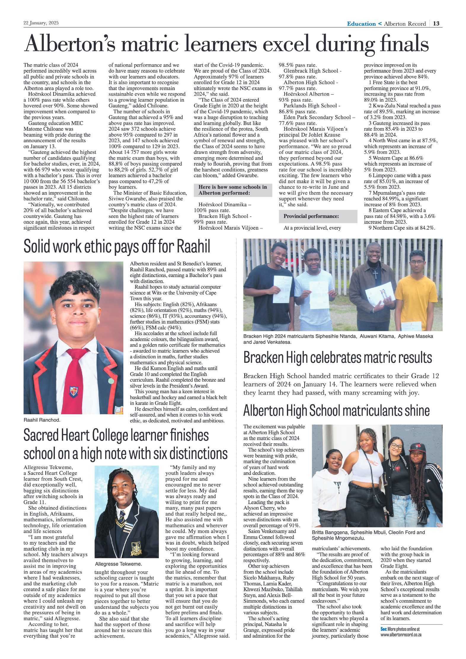 Alberton Record 22 January 2025 page 13