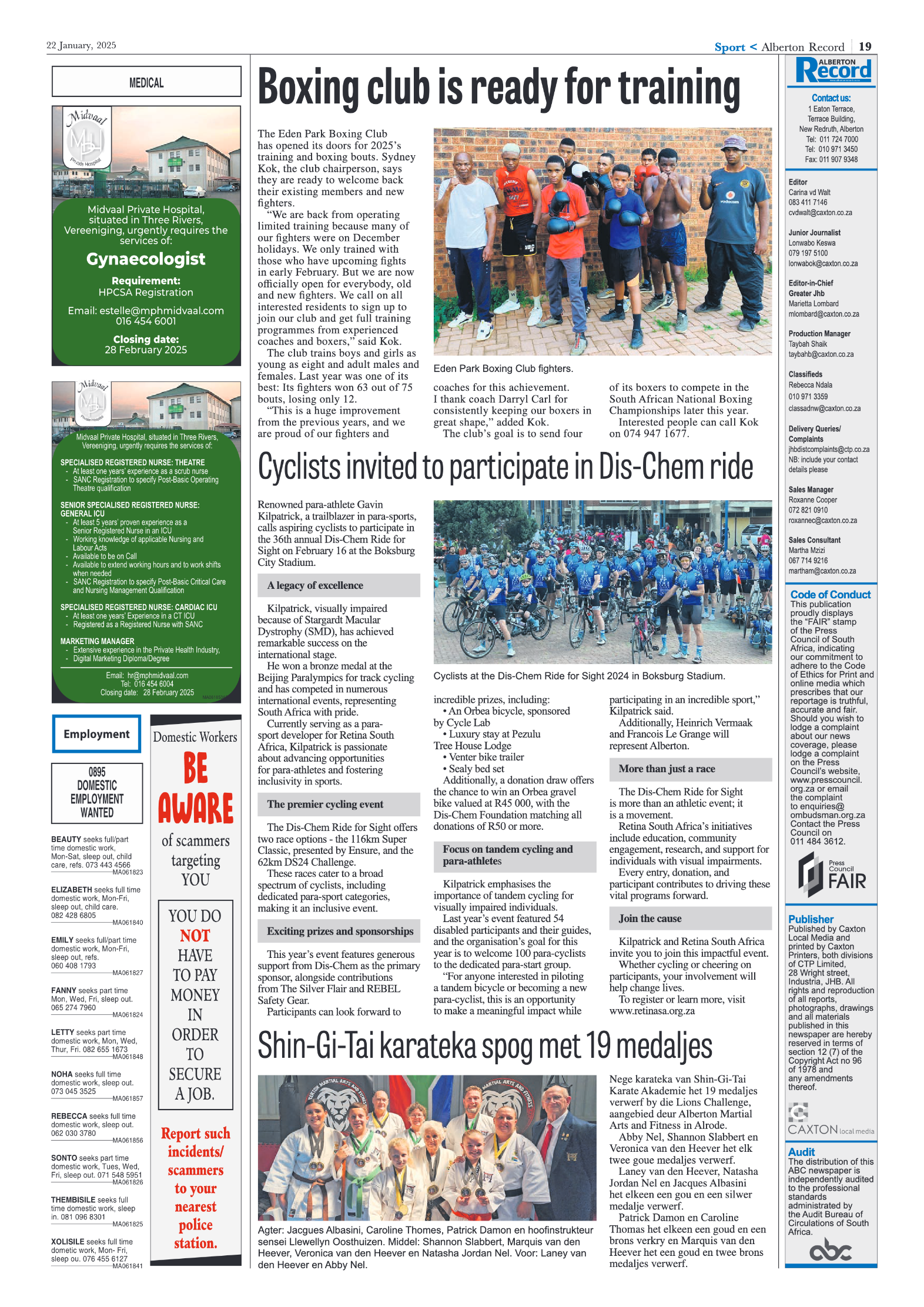 Alberton Record 22 January 2025 page 19