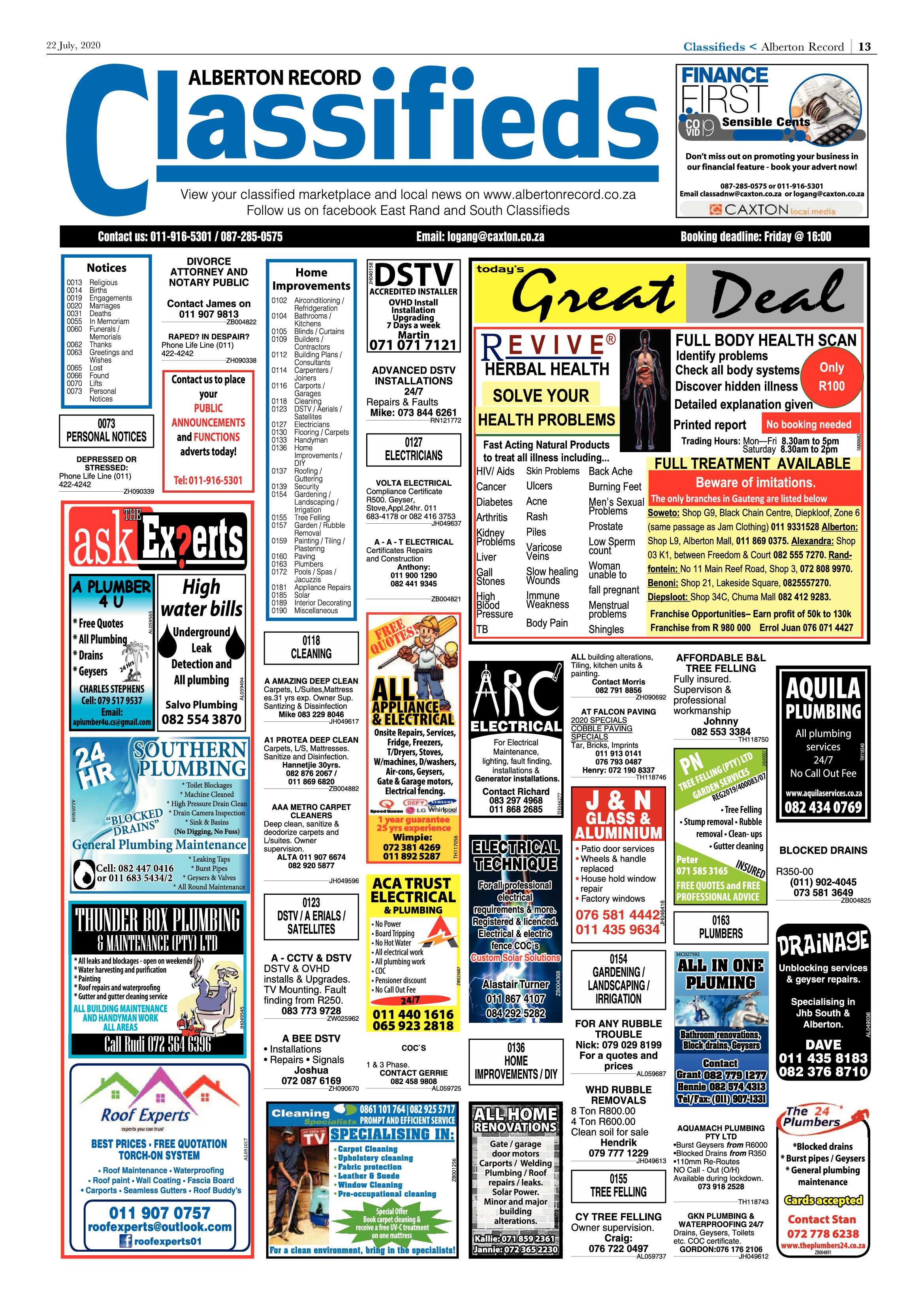 Alberton Record 22 July 2020 page 13
