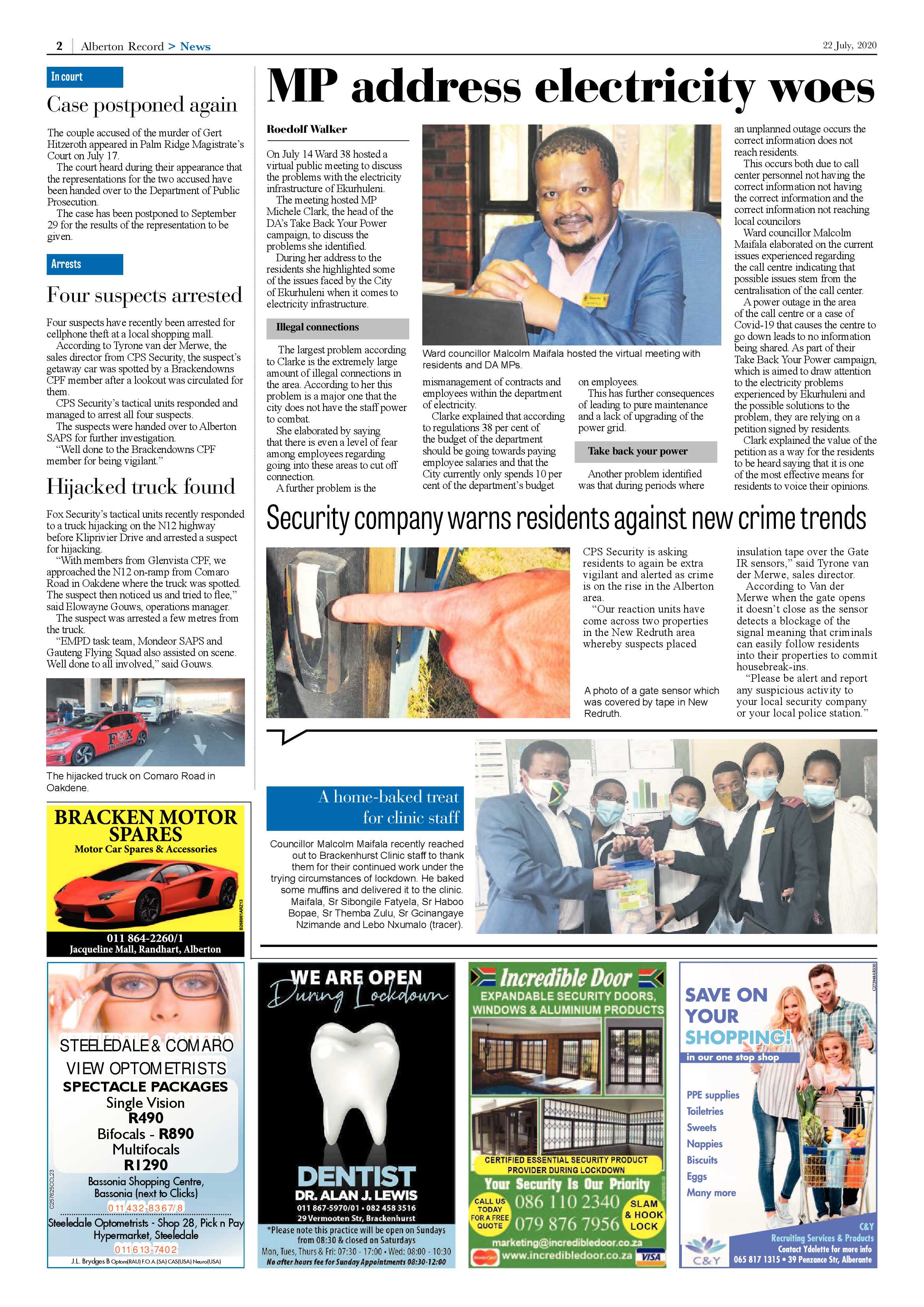 Alberton Record 22 July 2020 page 2