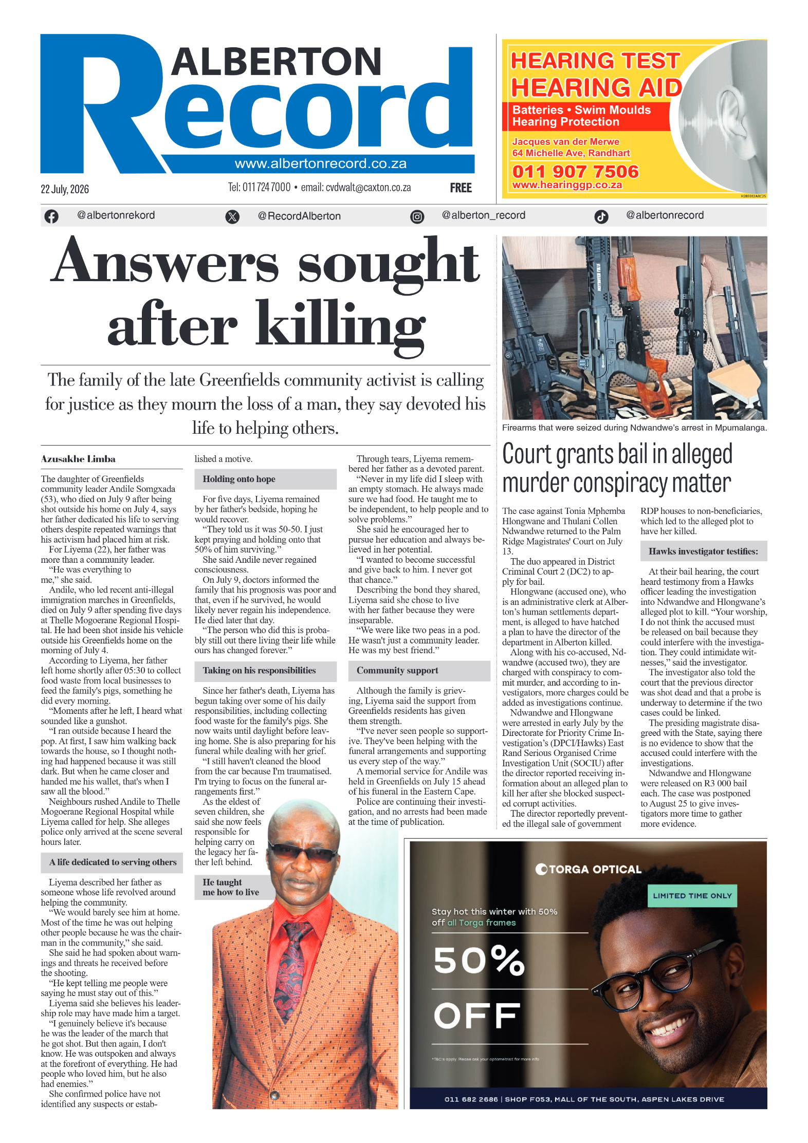 Alberton Record 22 July 2026 page 3