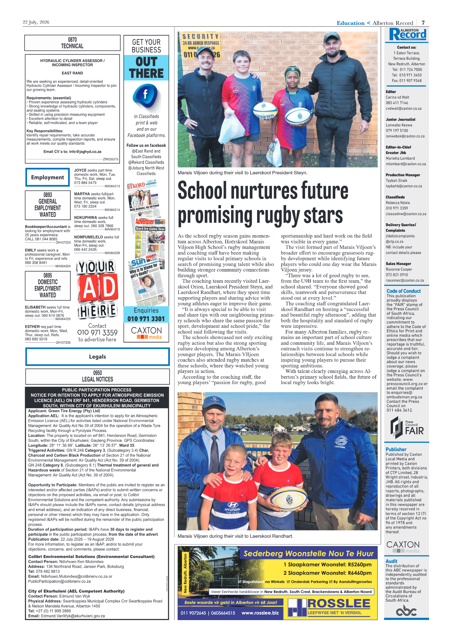 Alberton Record 22 July 2026 page 9
