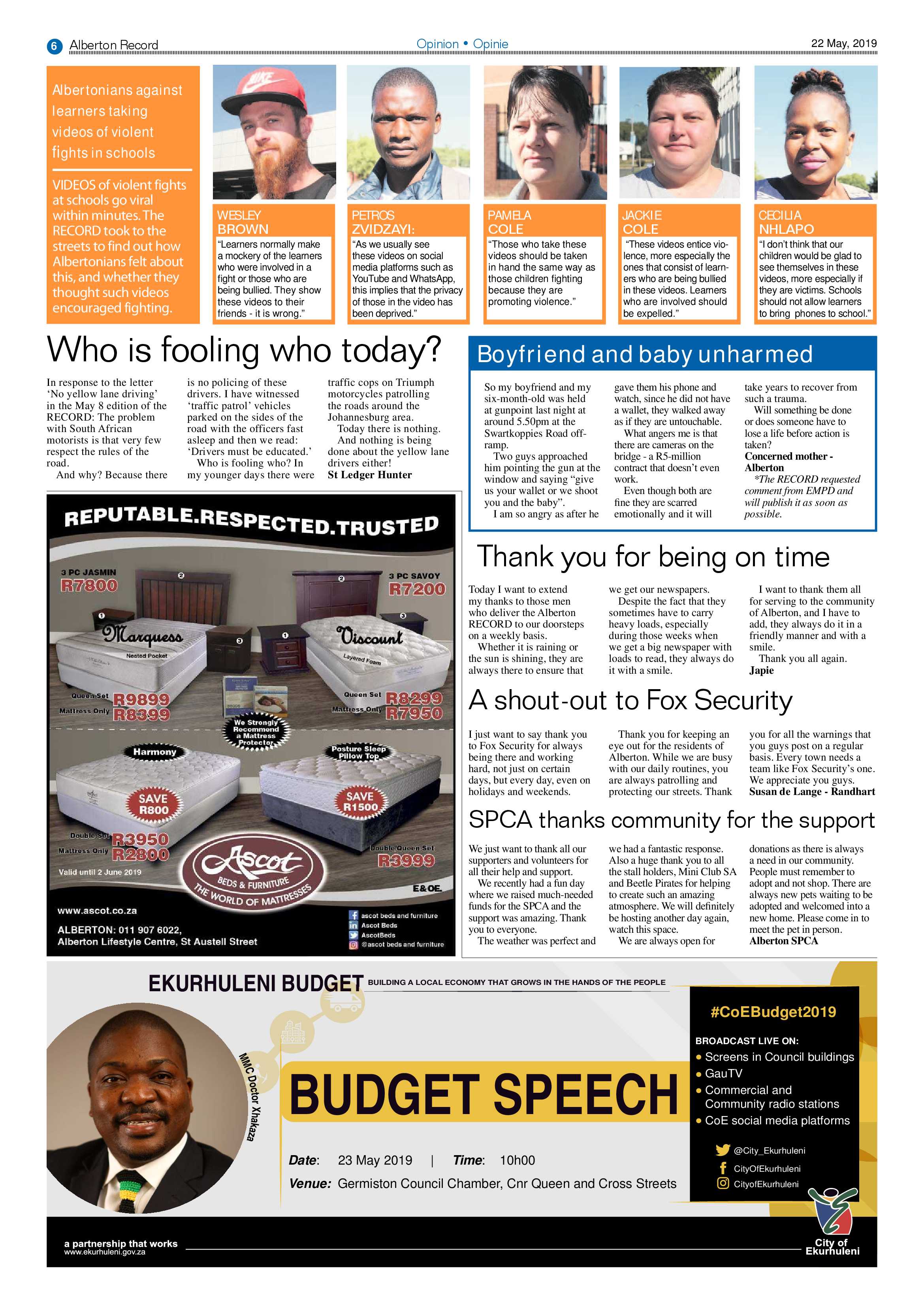 Alberton Record 22 May 2019 page 6
