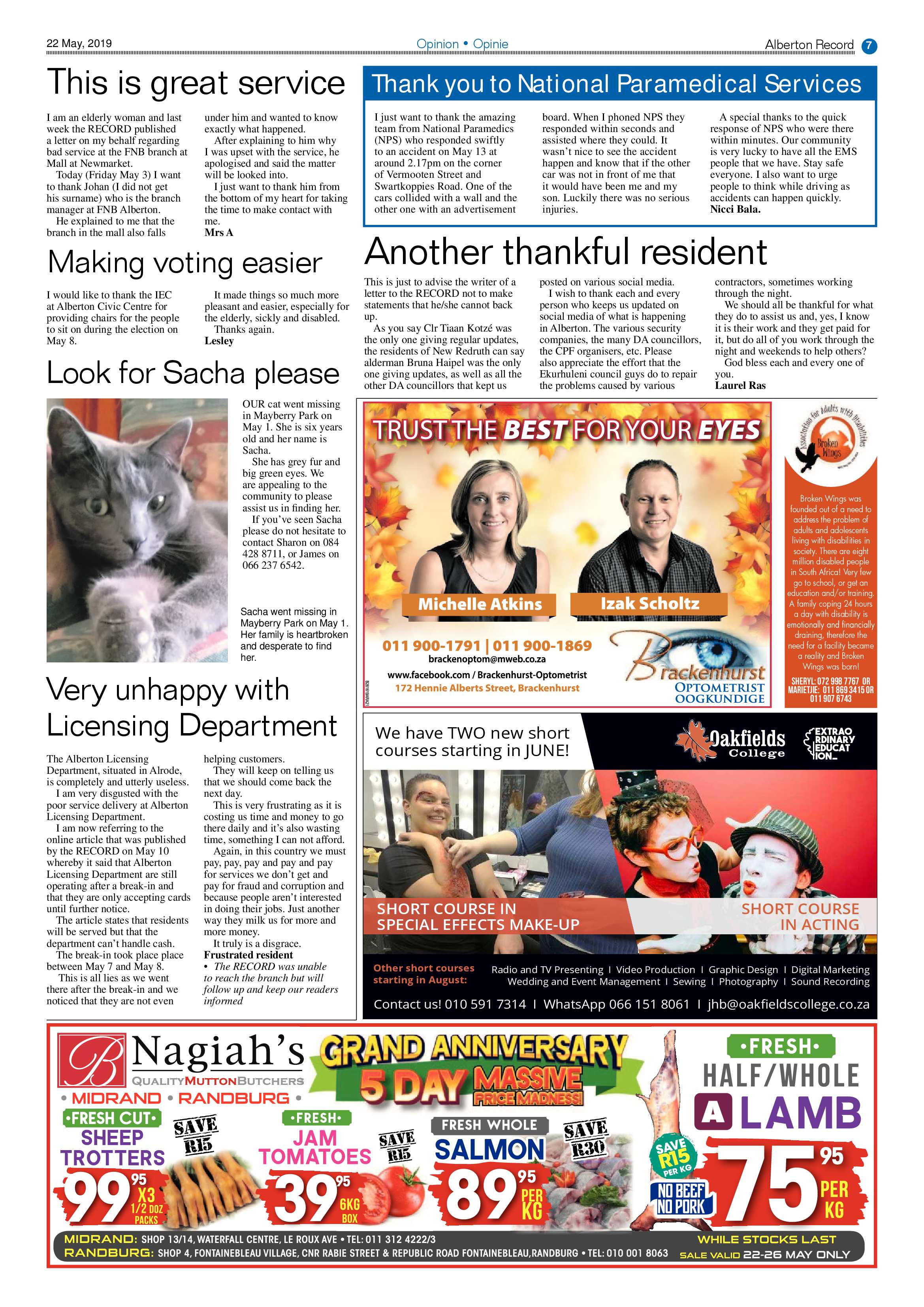 Alberton Record 22 May 2019 page 7