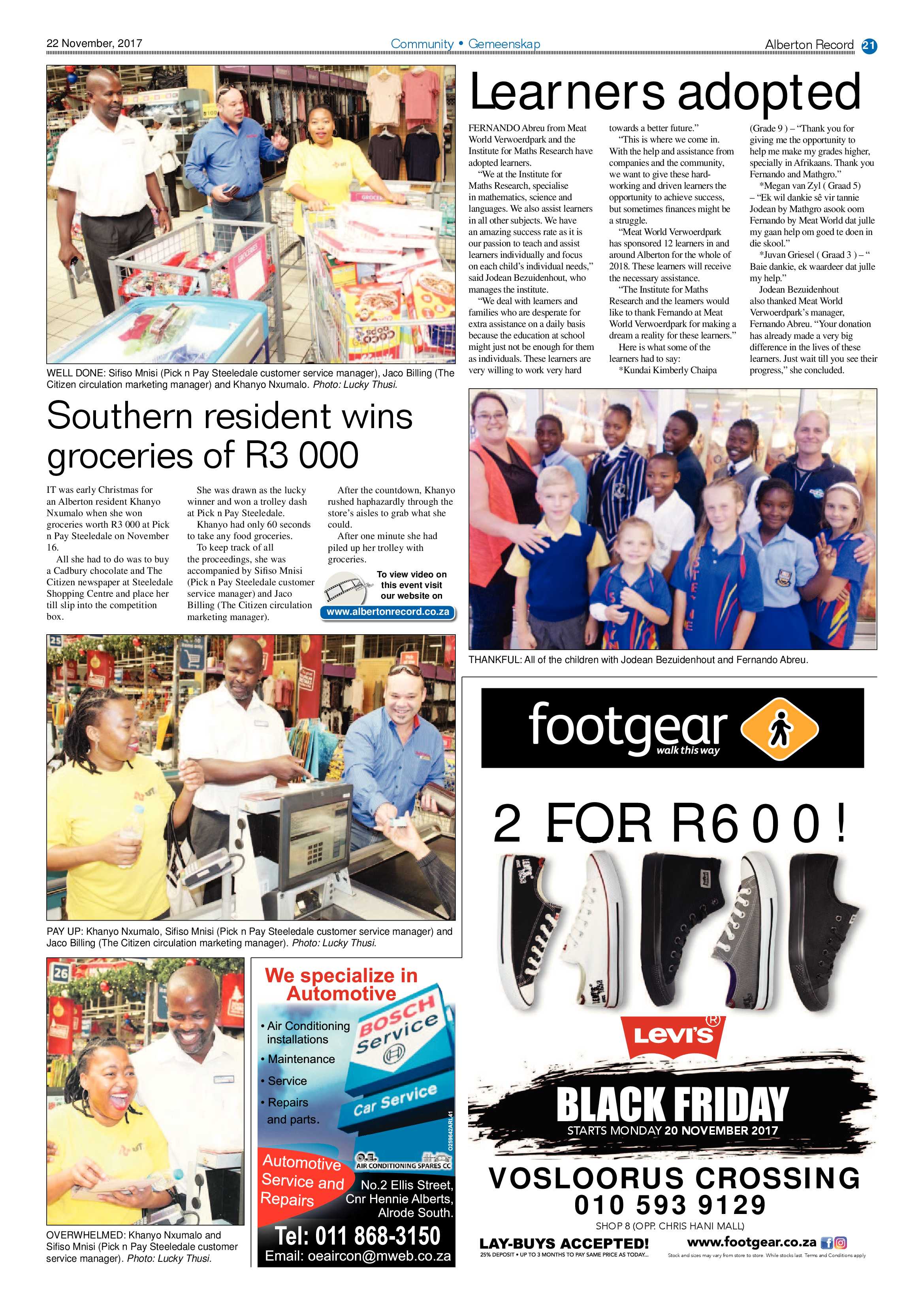 Alberton Record 22 November 2017 page 21