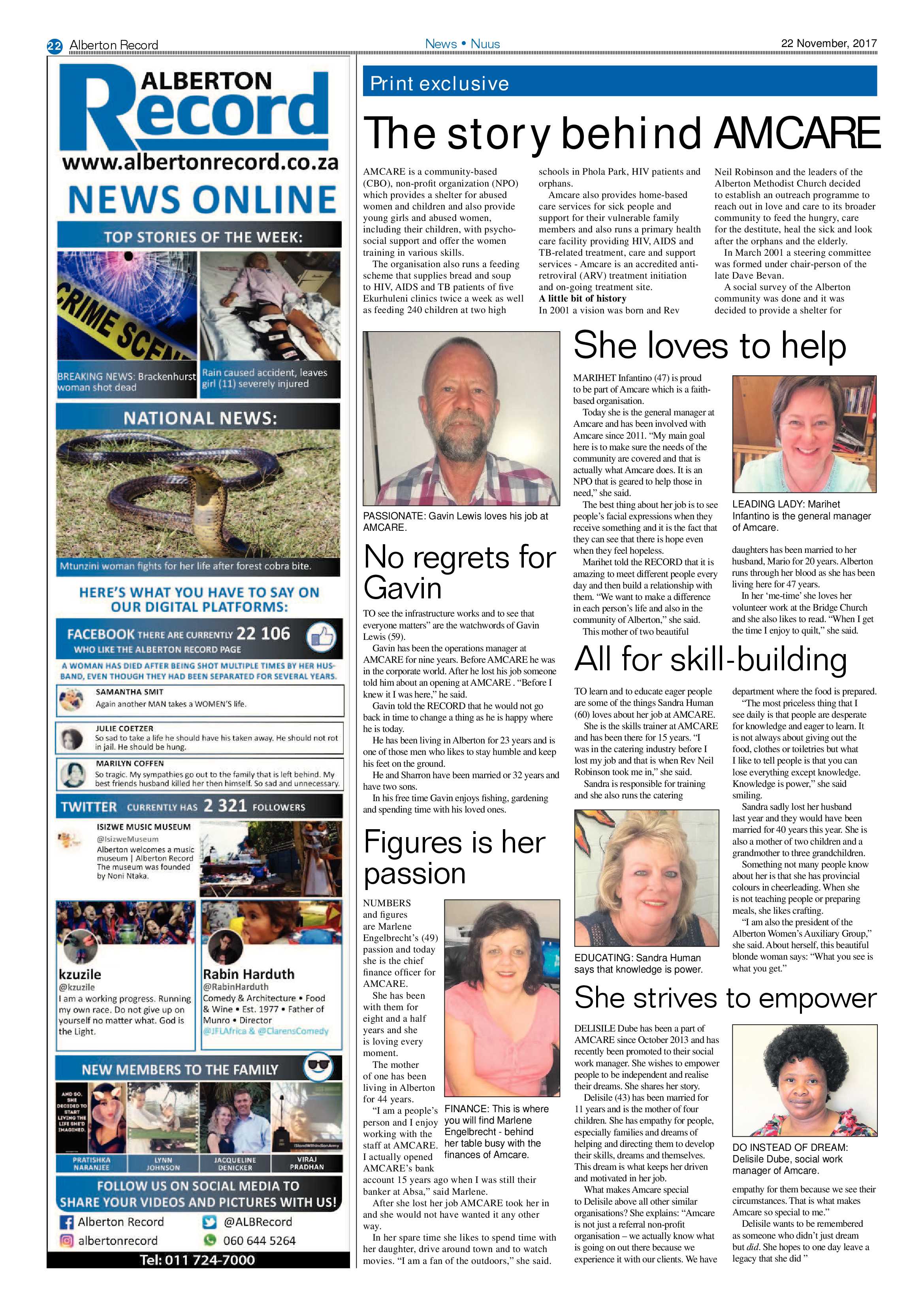 Alberton Record 22 November 2017 page 22