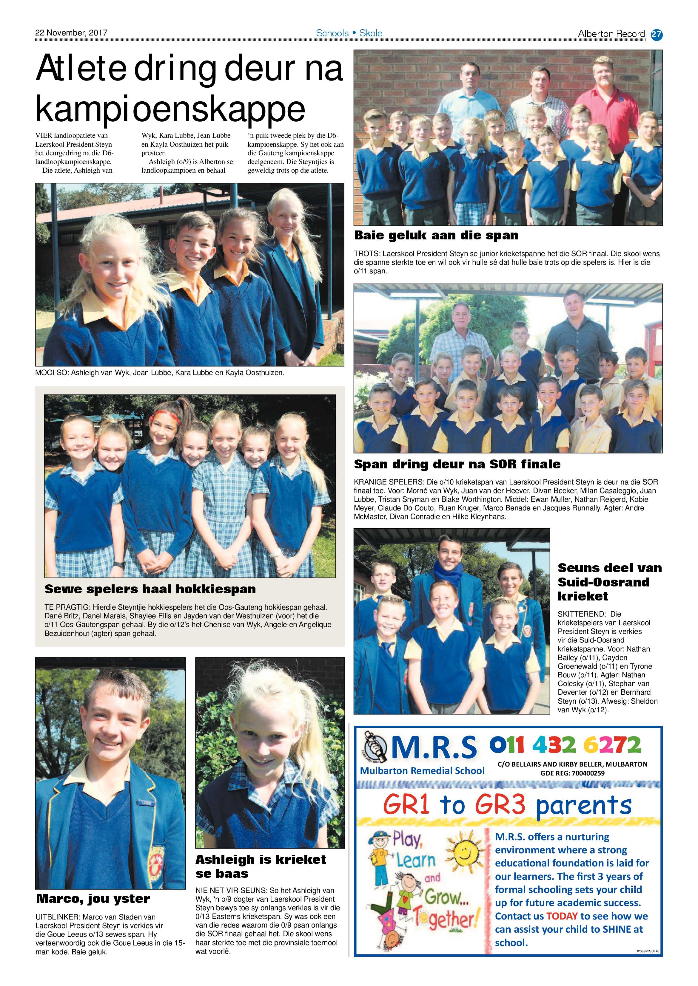 Alberton Record 22 November 2017 page 27