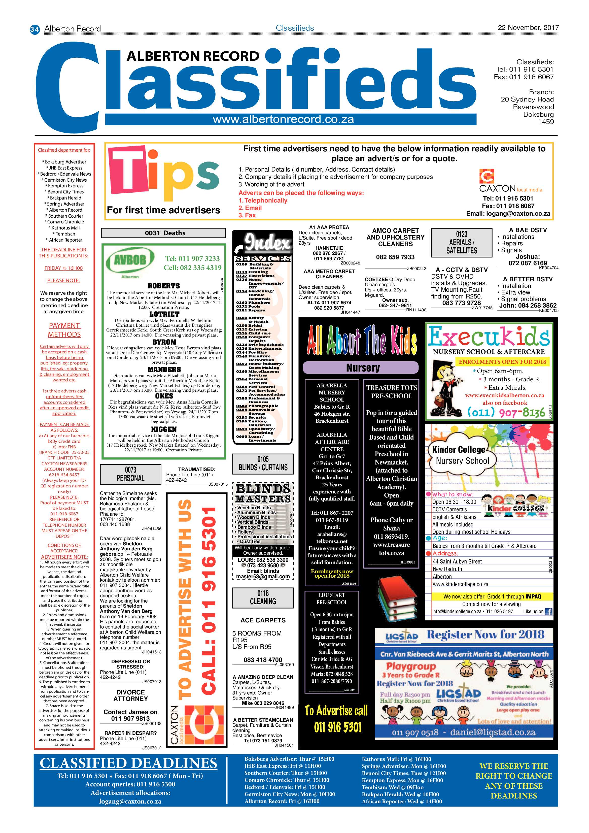 Alberton Record 22 November 2017 page 34