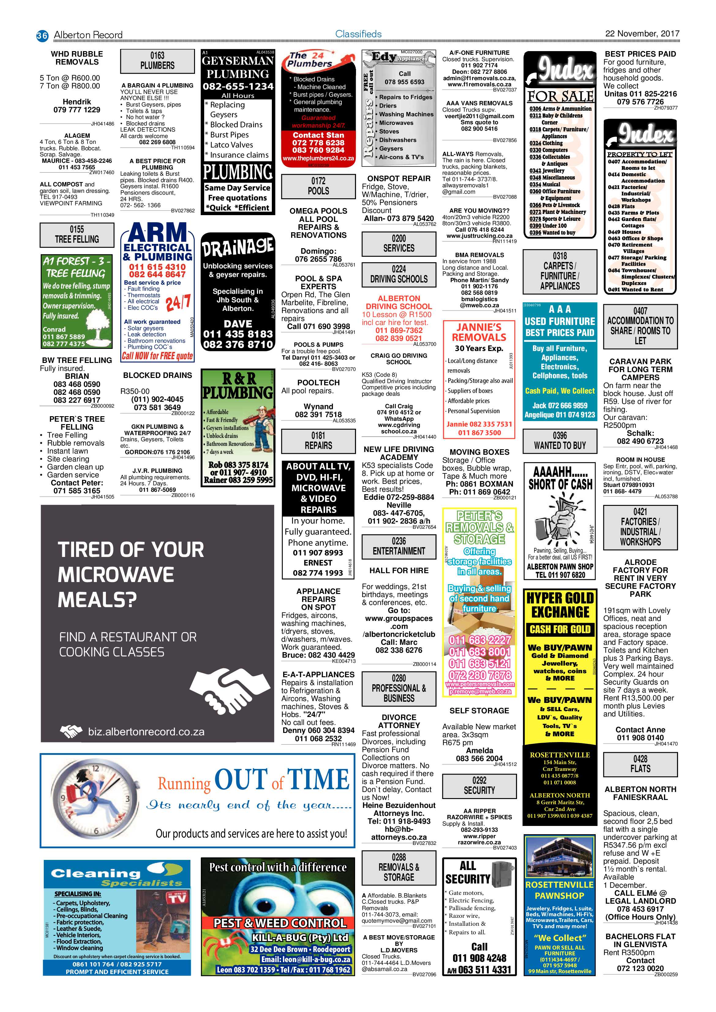 Alberton Record 22 November 2017 page 36
