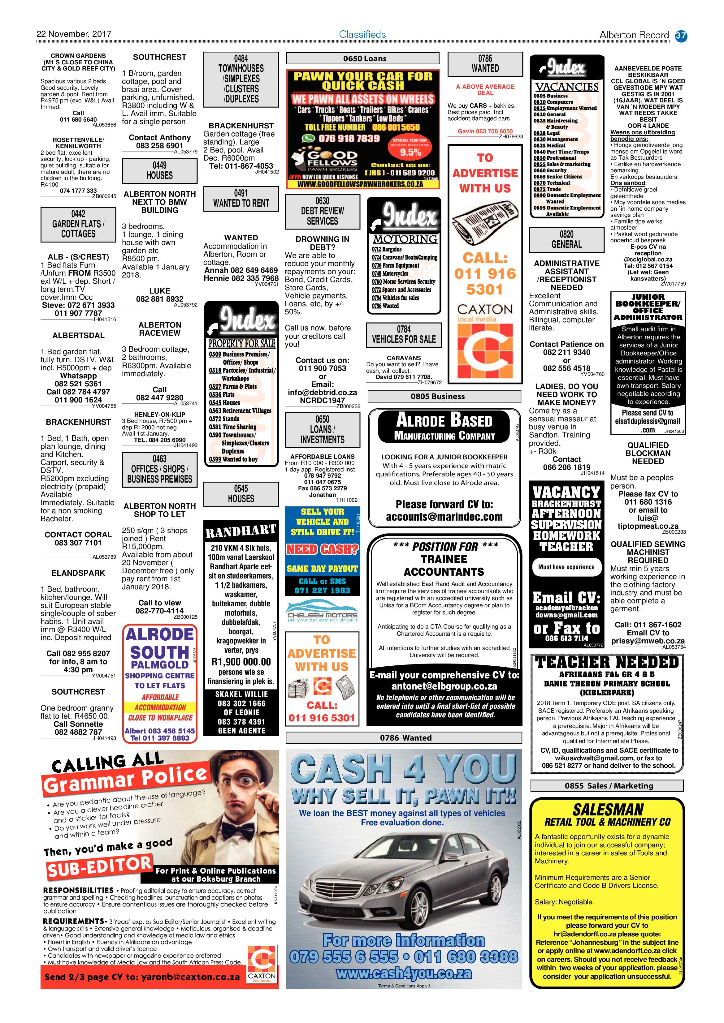Alberton Record 22 November 2017 page 37