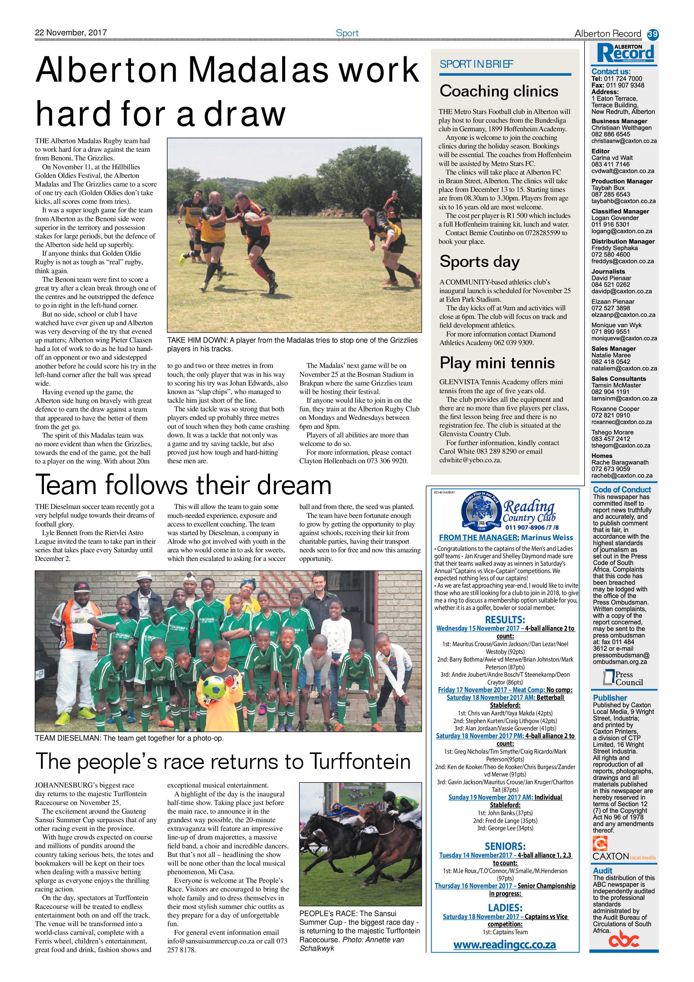 Alberton Record 22 November 2017 page 39