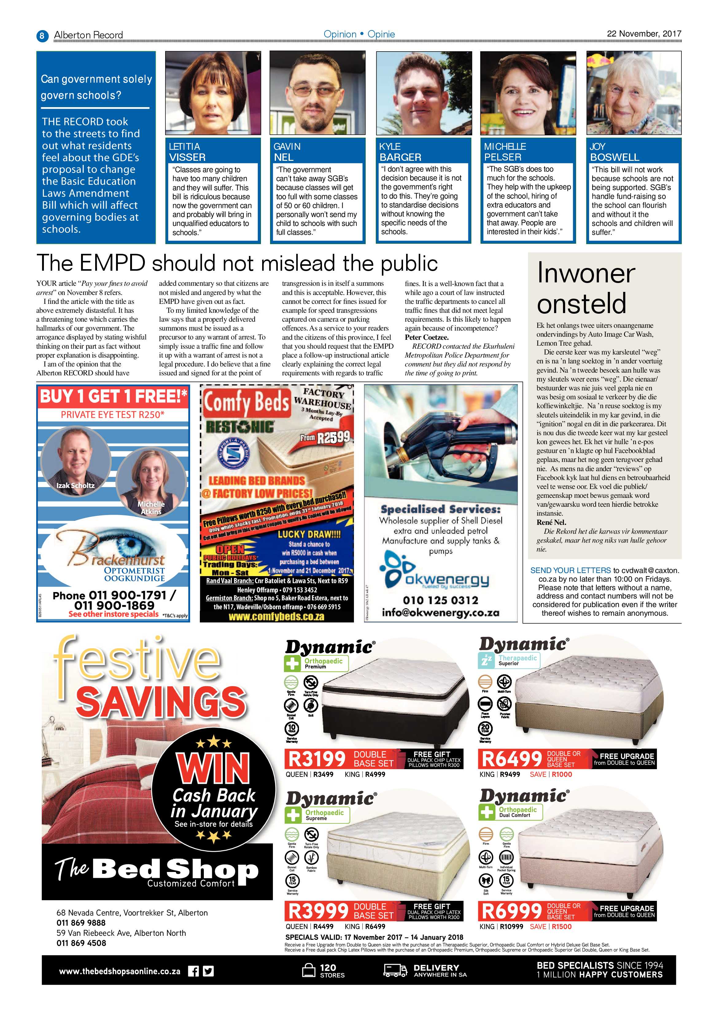 Alberton Record 22 November 2017 page 8