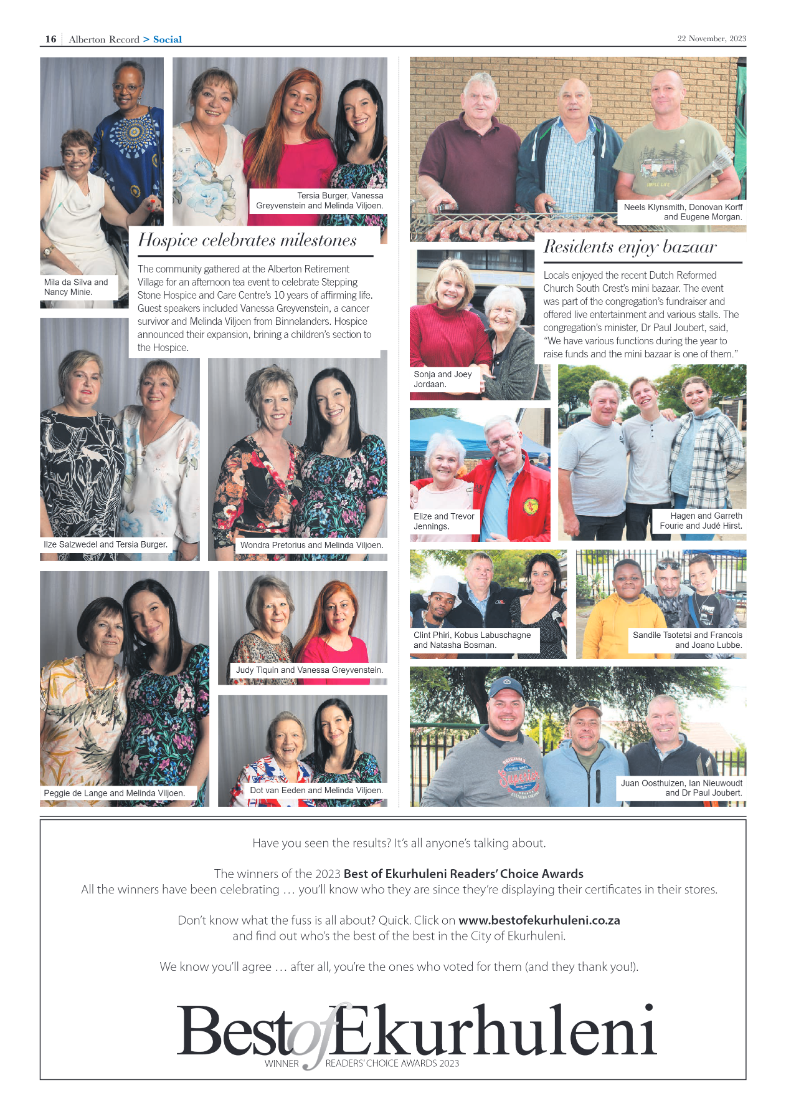 Alberton Record 22 November 2023 page 16