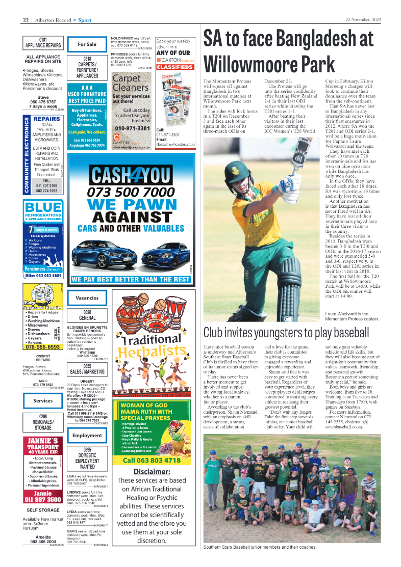 Alberton Record 22 November 2023 page 22
