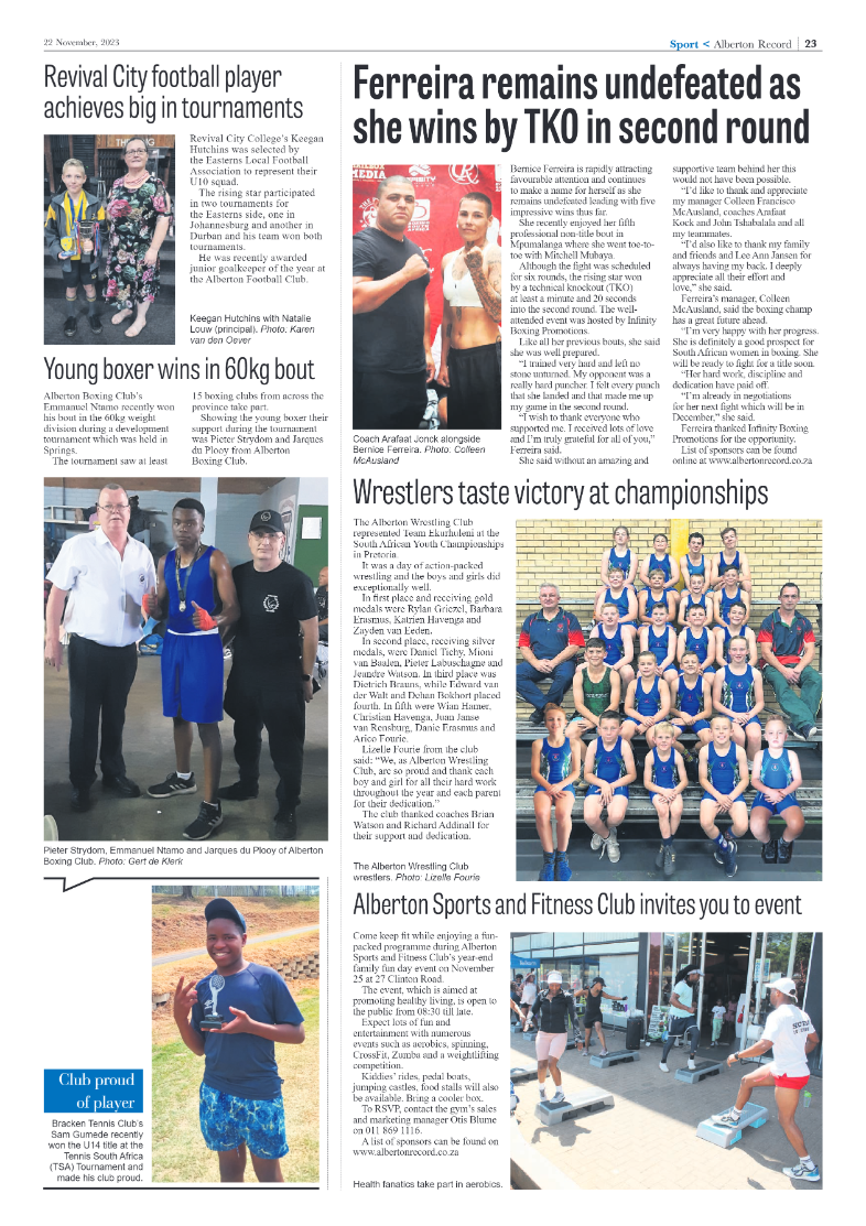 Alberton Record 22 November 2023 page 23