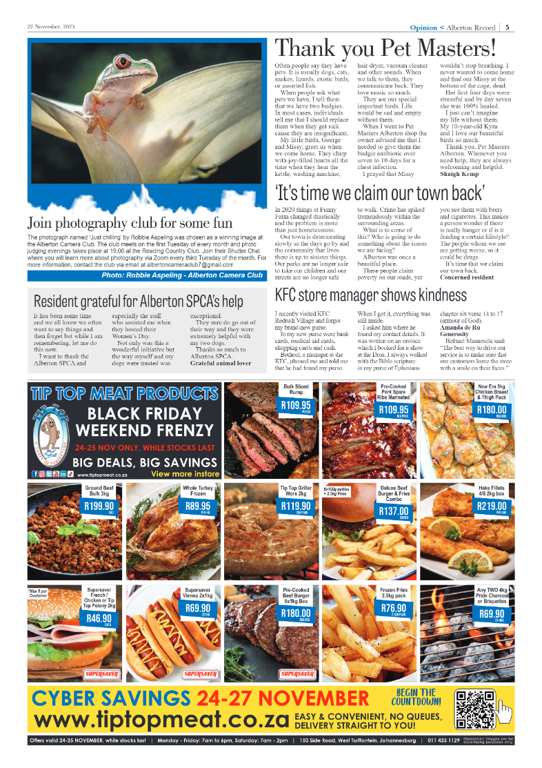 Alberton Record 22 November 2023 page 5