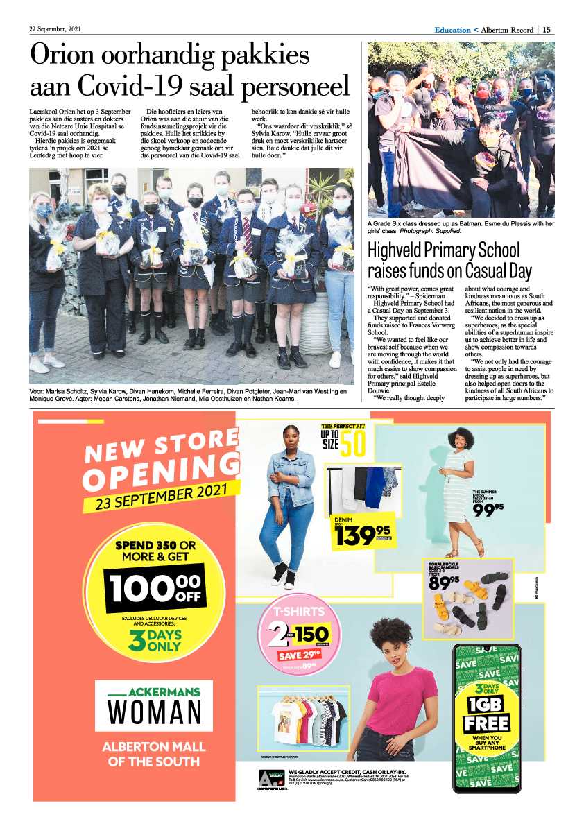 Alberton Record 22 September 2021 page 15